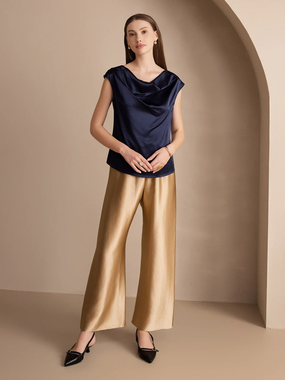 19Momme Silke Kappeærme Halskrave Tanktop/Bluse - Image 26