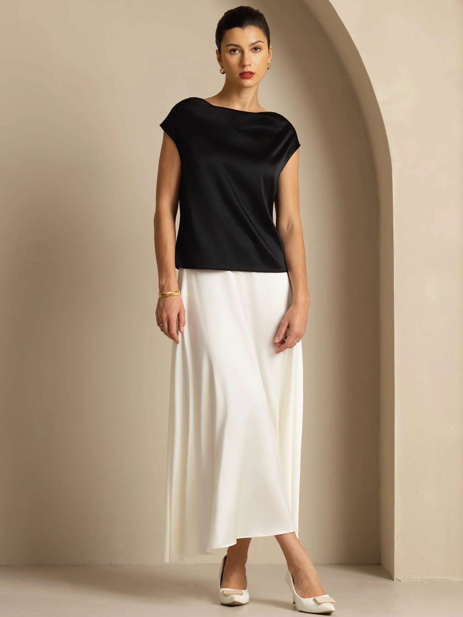 19Momme Silke Kappeærme Halskrave Tanktop/Bluse - Image 34