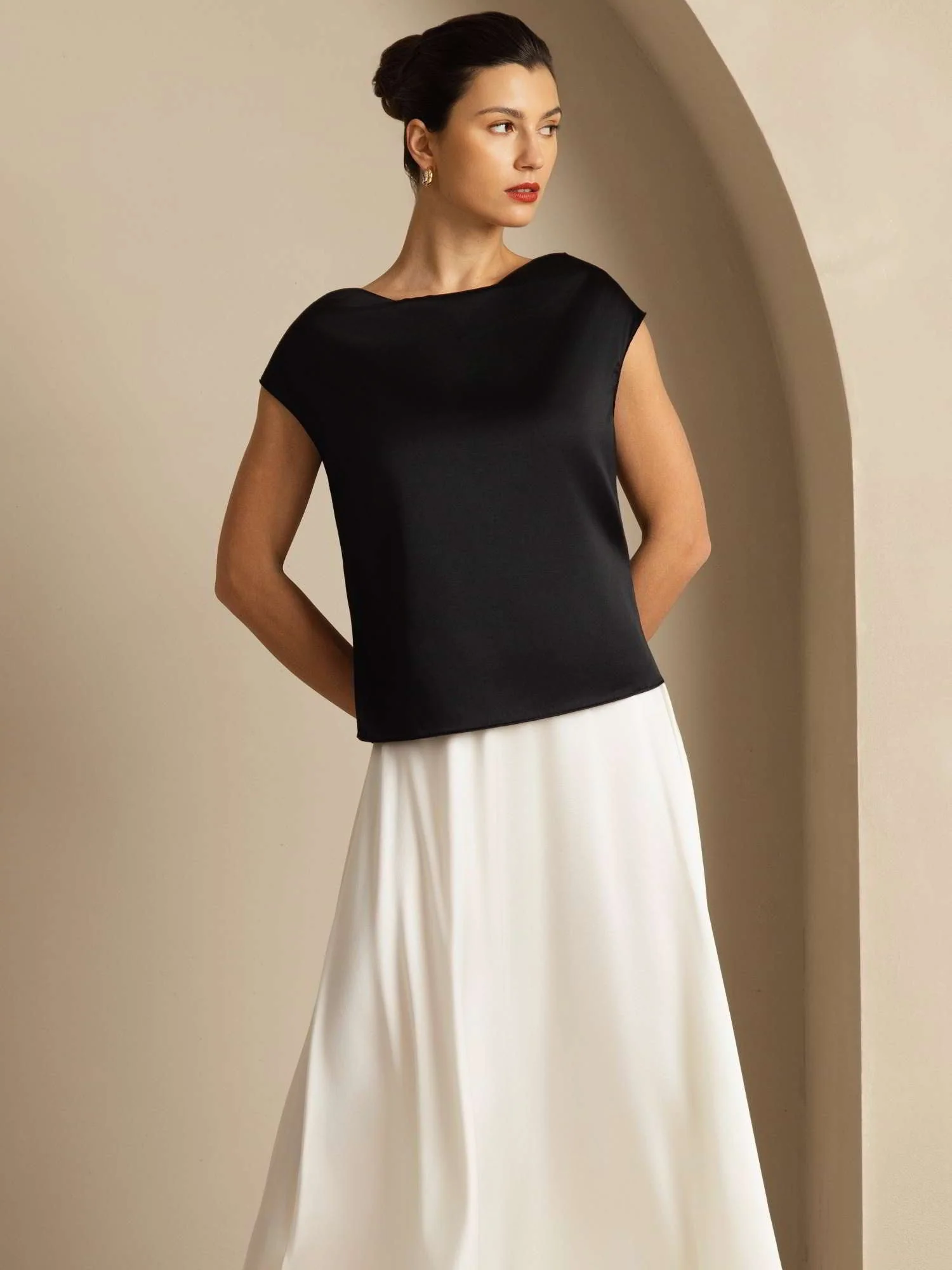 19Momme Silke Kappeærme Halskrave Tanktop/Bluse - Image 35