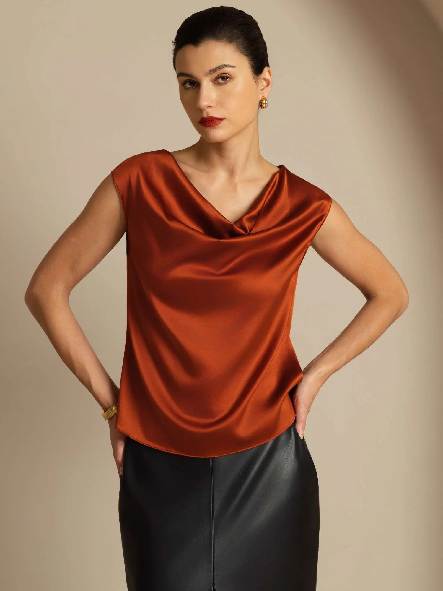 19Momme Silke Kappeærme Halskrave Tanktop/Bluse - Image 39