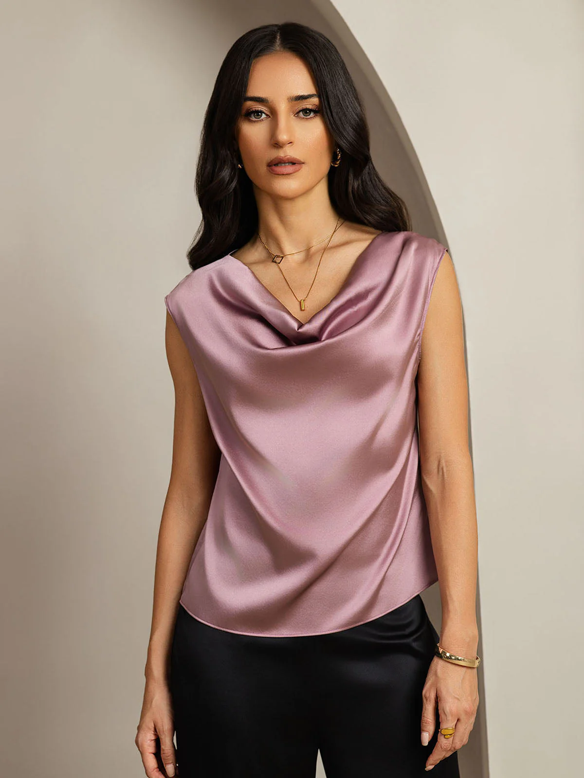 19Momme Silke Kappeærme Halskrave Tanktop/Bluse - Image 4