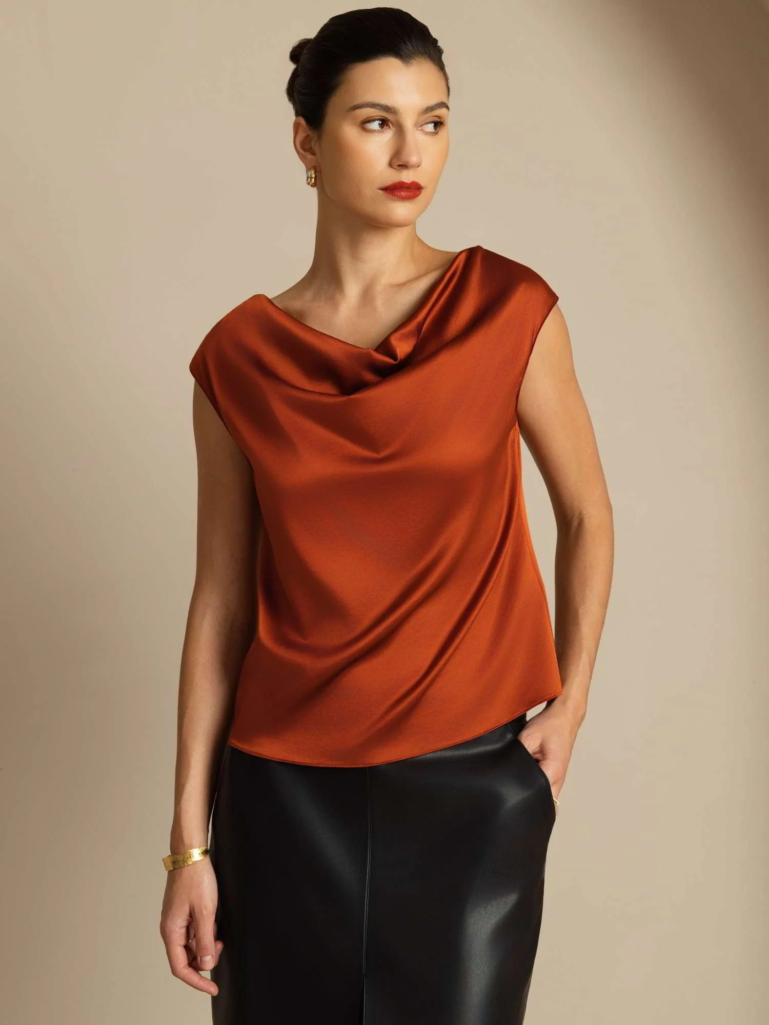 19Momme Silke Kappeærme Halskrave Tanktop/Bluse - Image 40