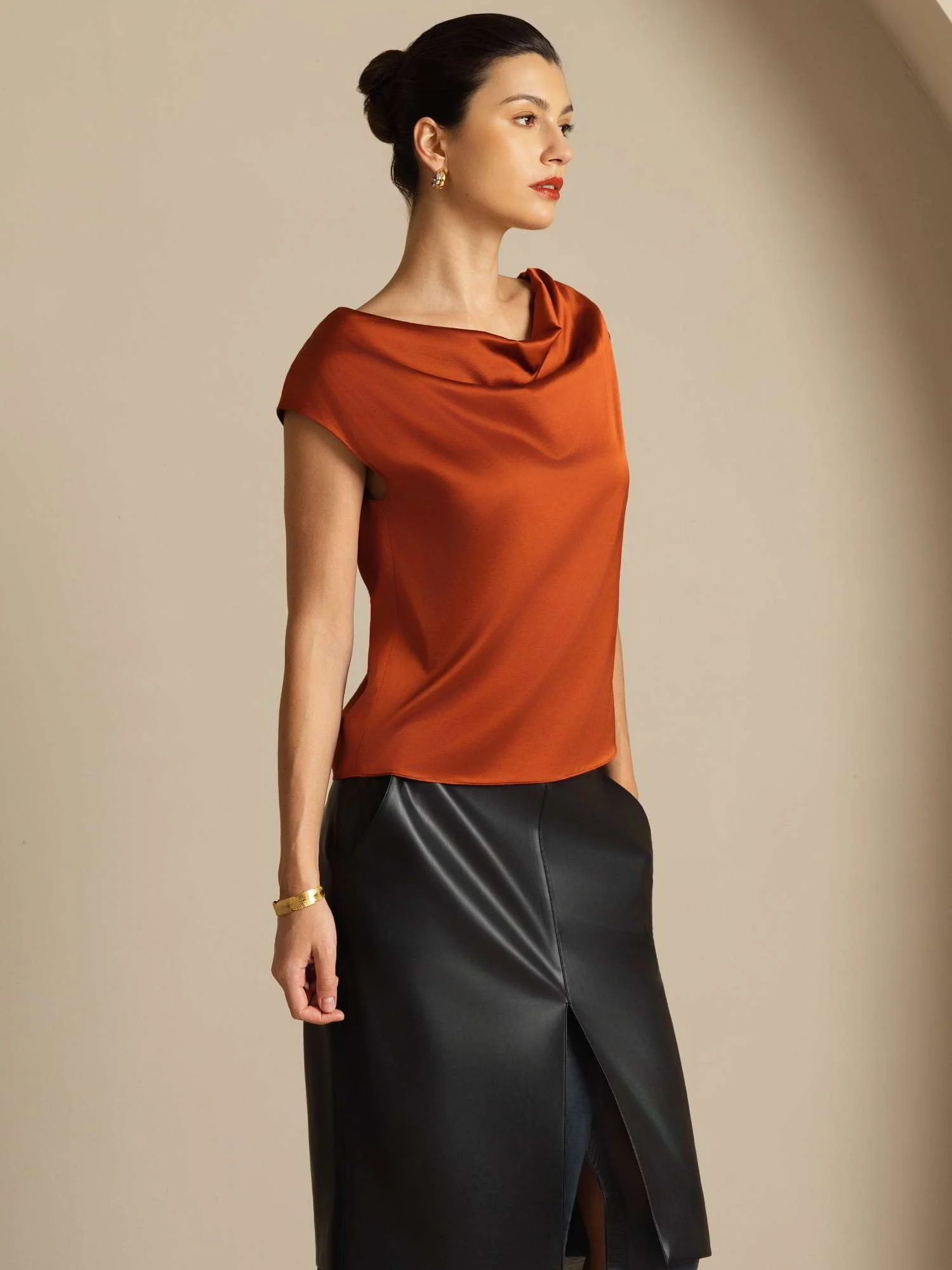 19Momme Silke Kappeærme Halskrave Tanktop/Bluse - Image 41