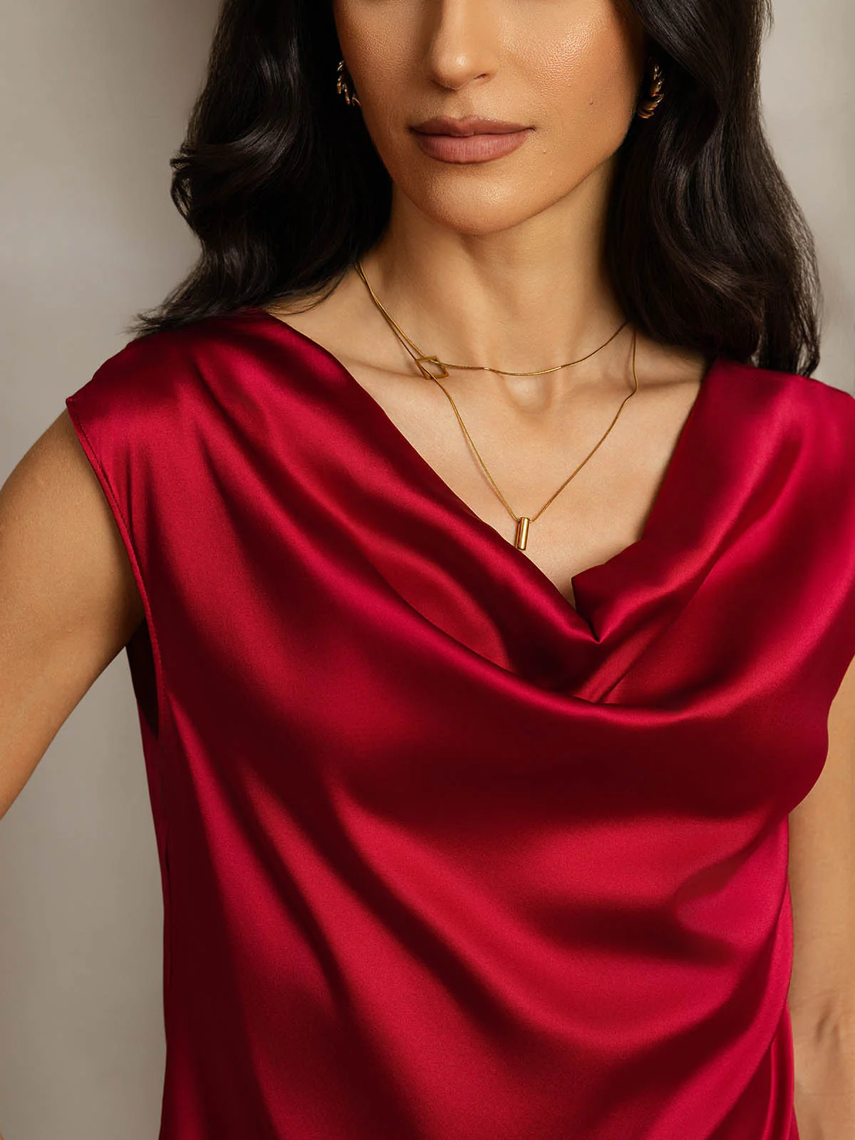 19Momme Silke Kappeærme Halskrave Tanktop/Bluse - Image 56