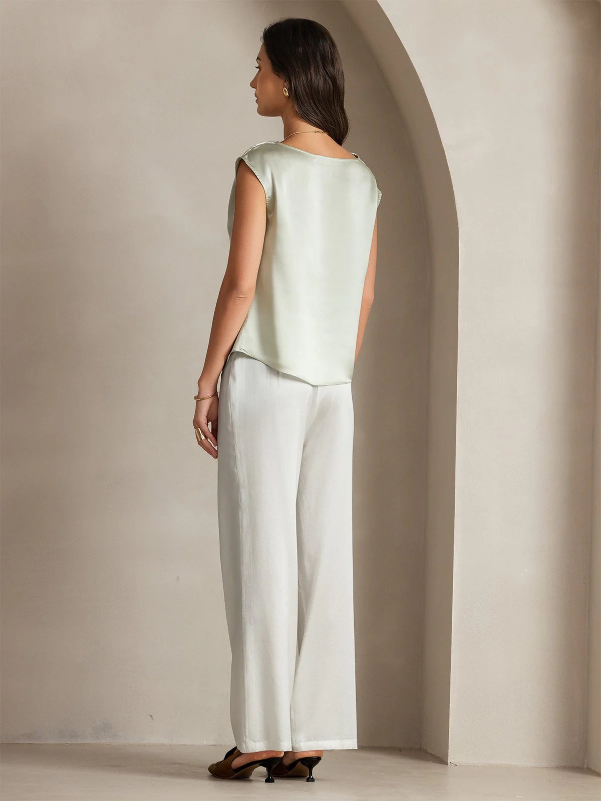 19Momme Silke Kappeærme Halskrave Tanktop/Bluse - Image 66