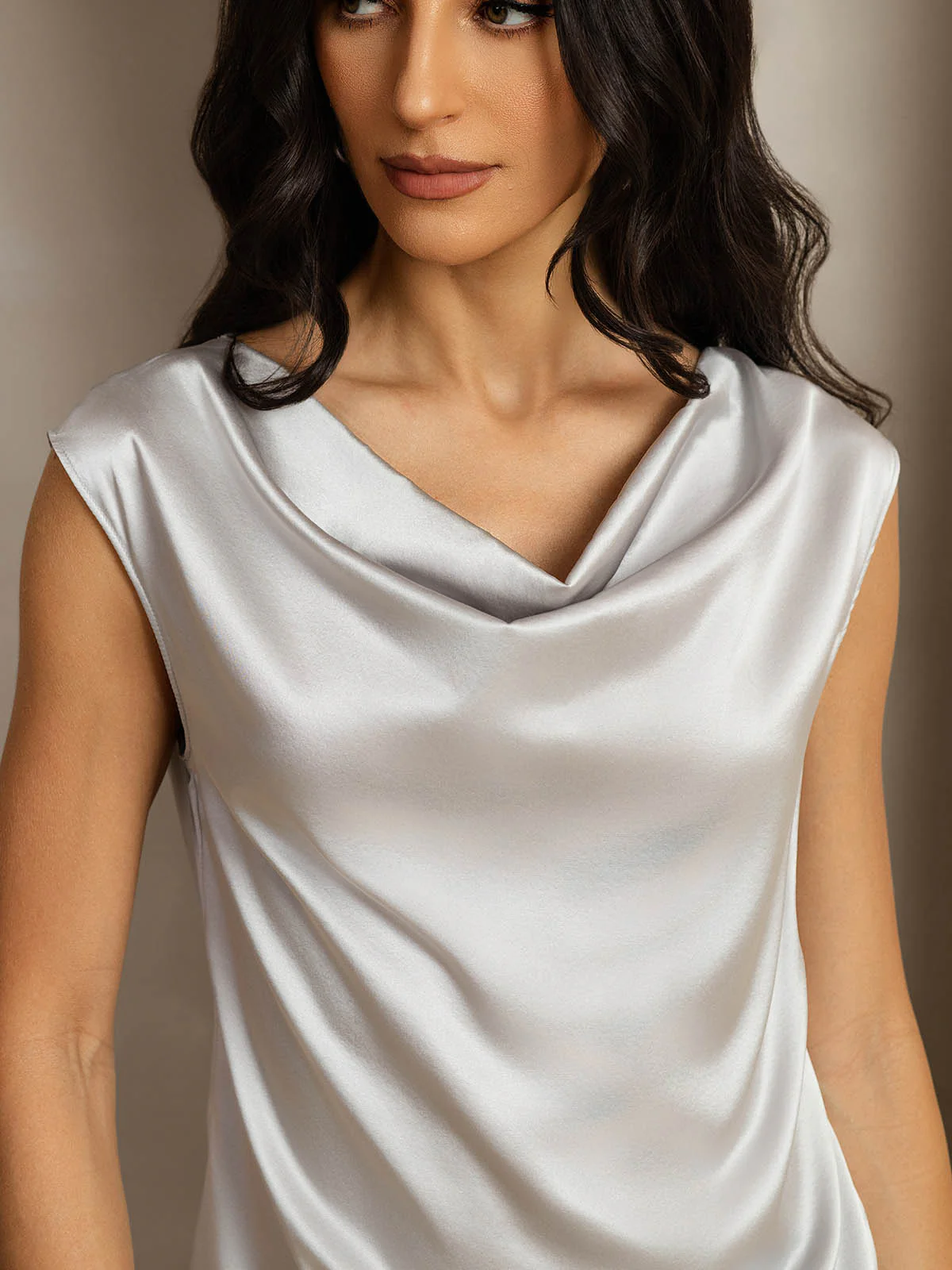 19Momme Silke Kappeærme Halskrave Tanktop/Bluse - Image 75