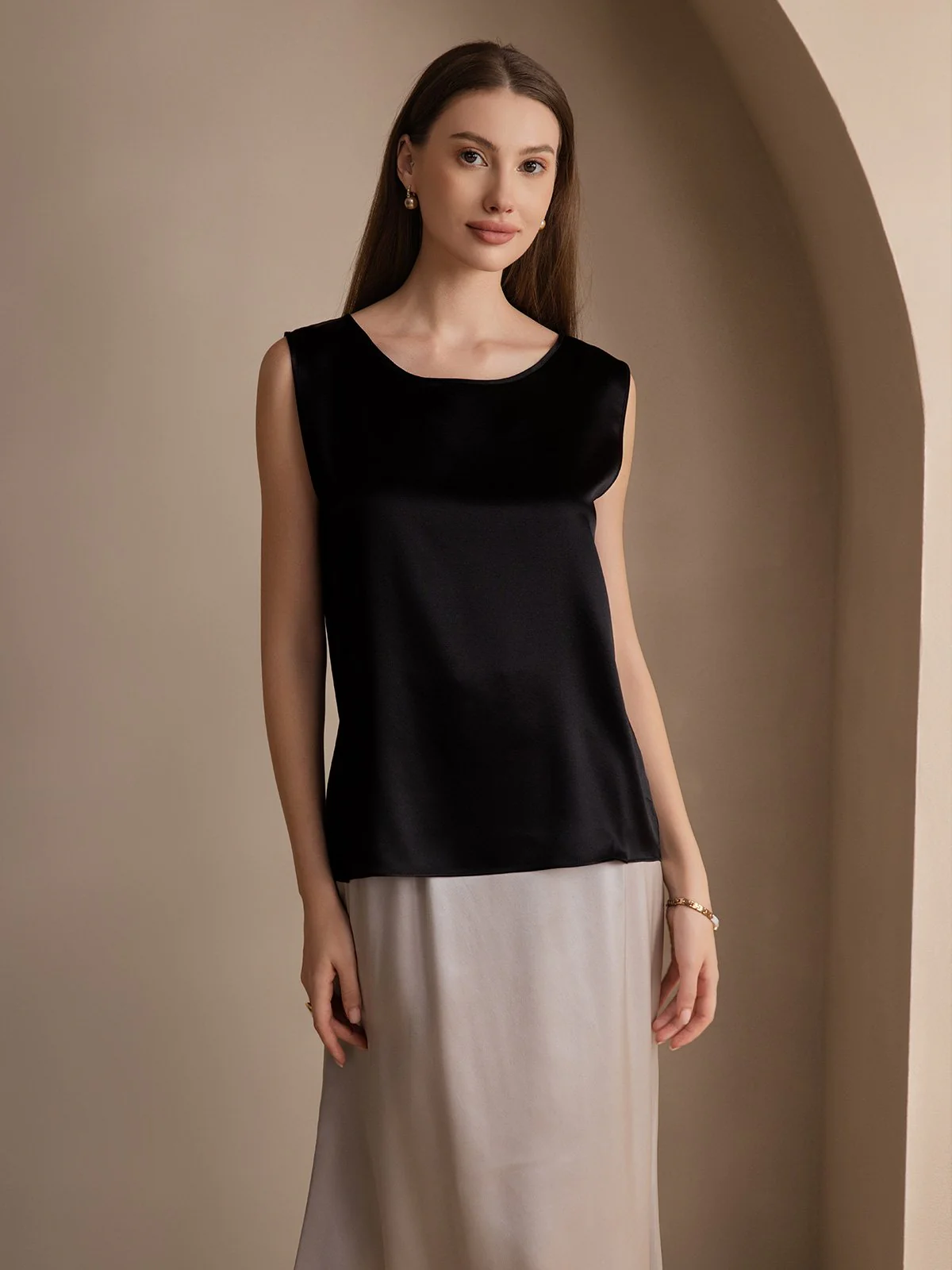 19Momme Silke Lounge Rund Hals Tanktop - Image 12