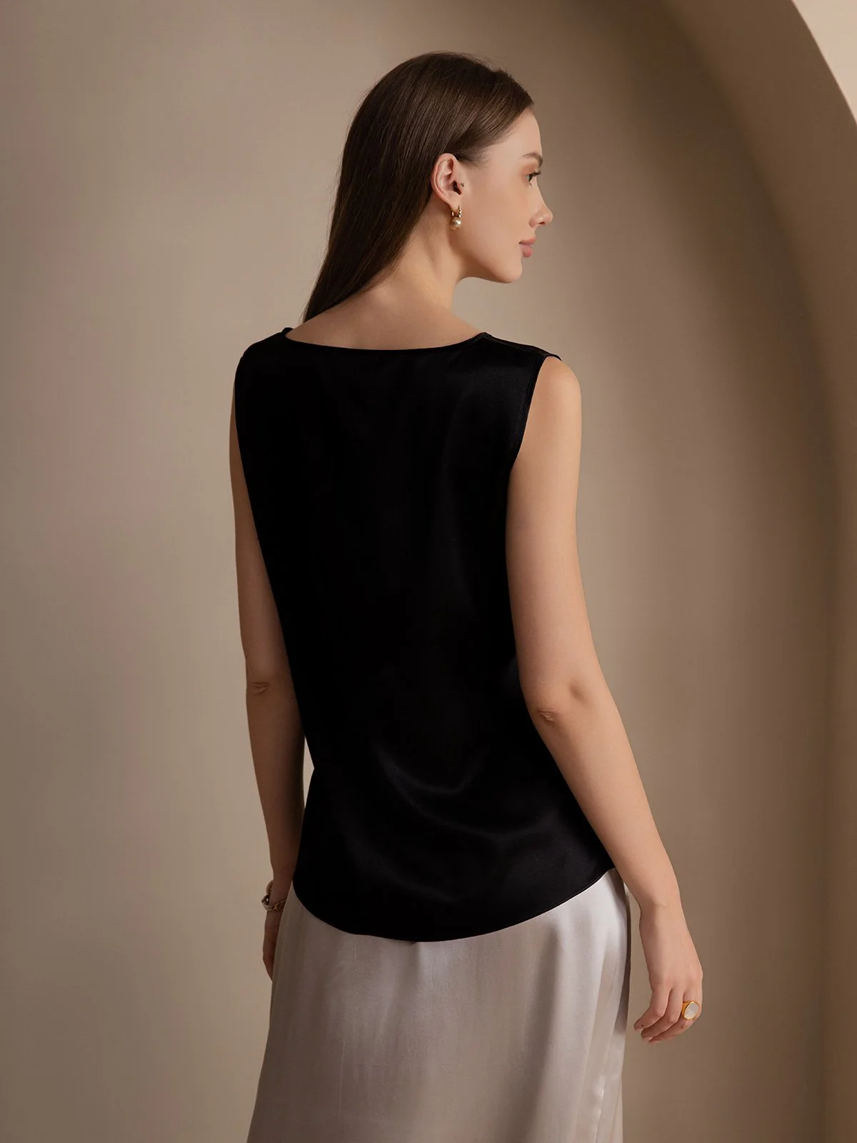 19Momme Silke Lounge Rund Hals Tanktop - Image 13