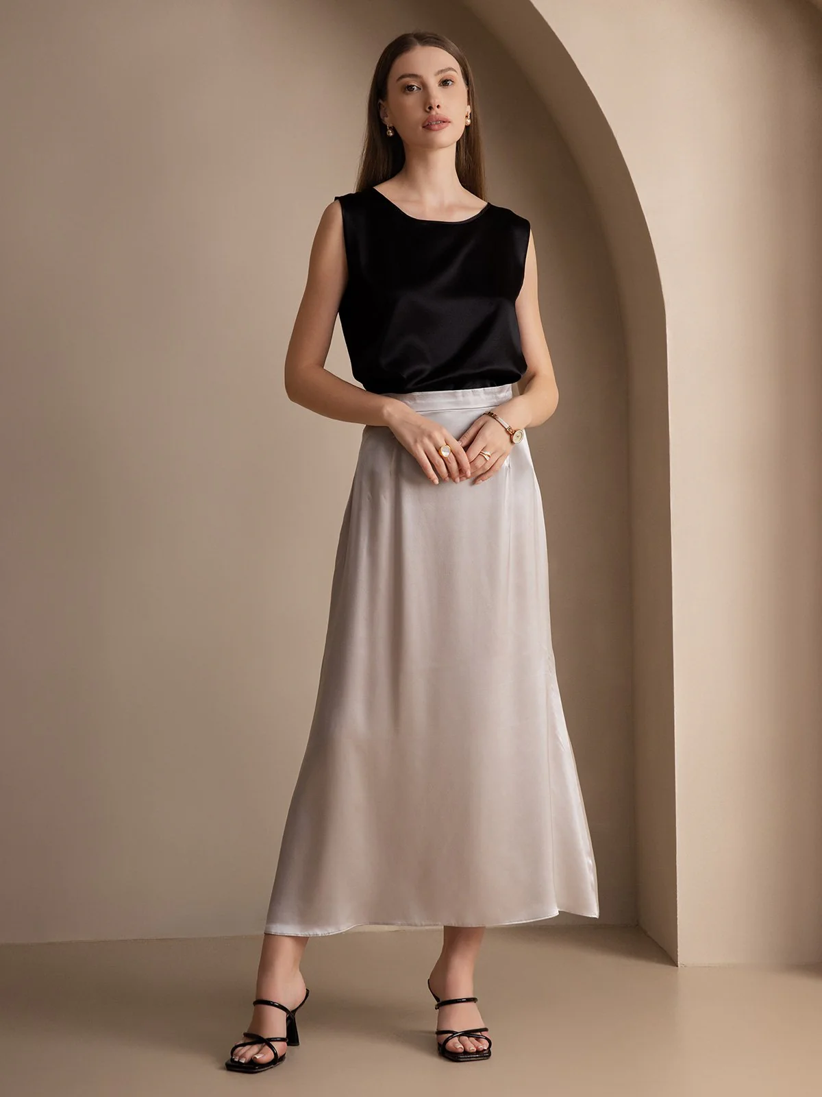 19Momme Silke Lounge Rund Hals Tanktop - Image 14