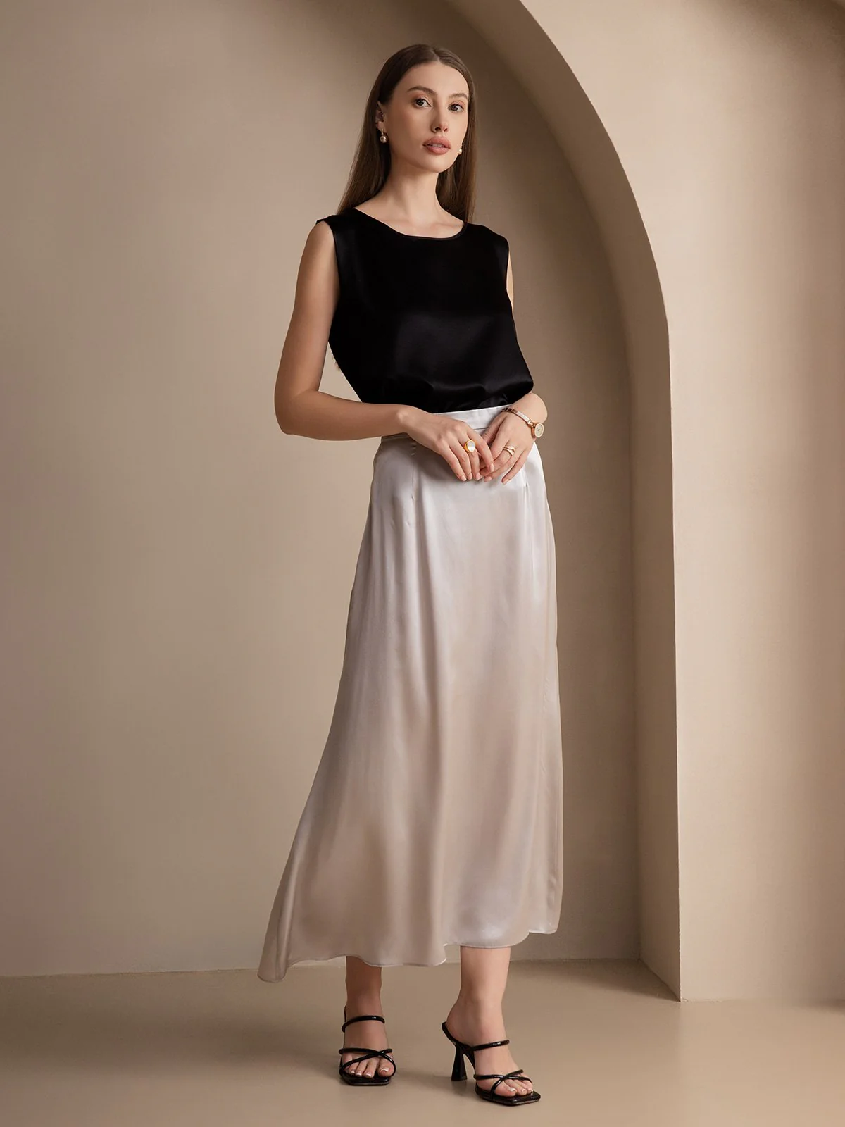 19Momme Silke Lounge Rund Hals Tanktop - Image 18