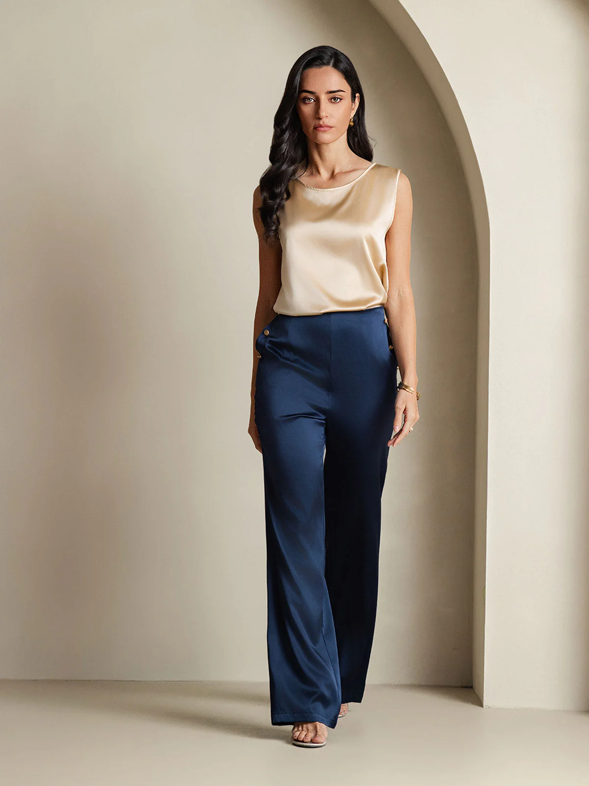 19Momme Silke Lounge Rund Hals Tanktop - Image 24