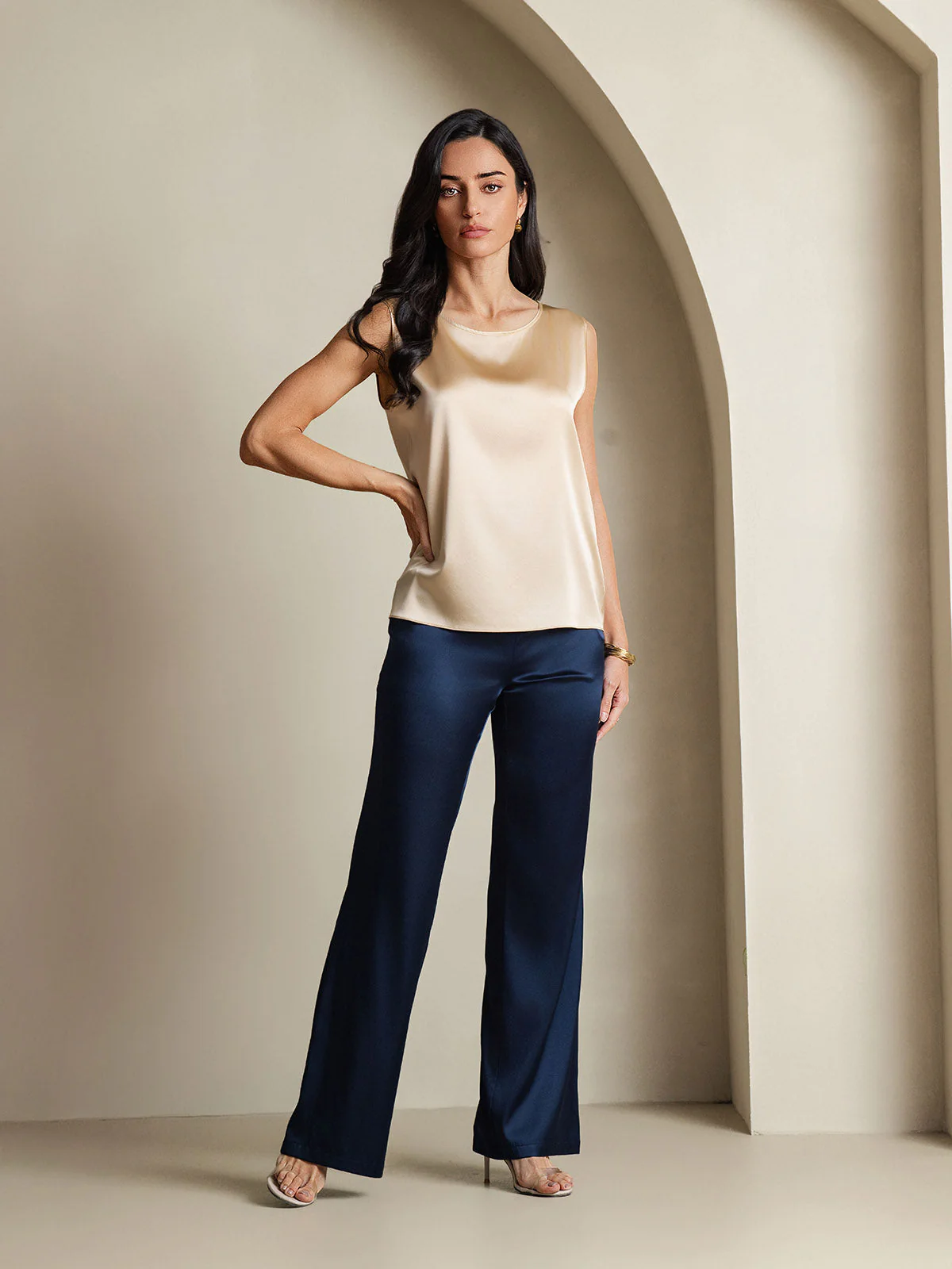 19Momme Silke Lounge Rund Hals Tanktop - Image 26