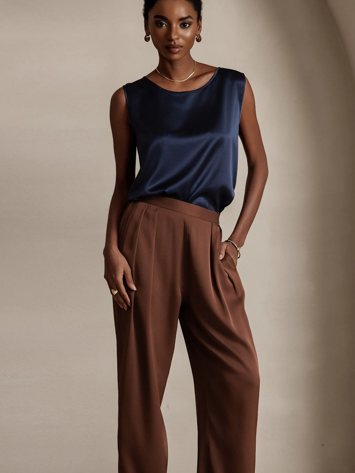 19Momme Silke Lounge Rund Hals Tanktop - Image 3