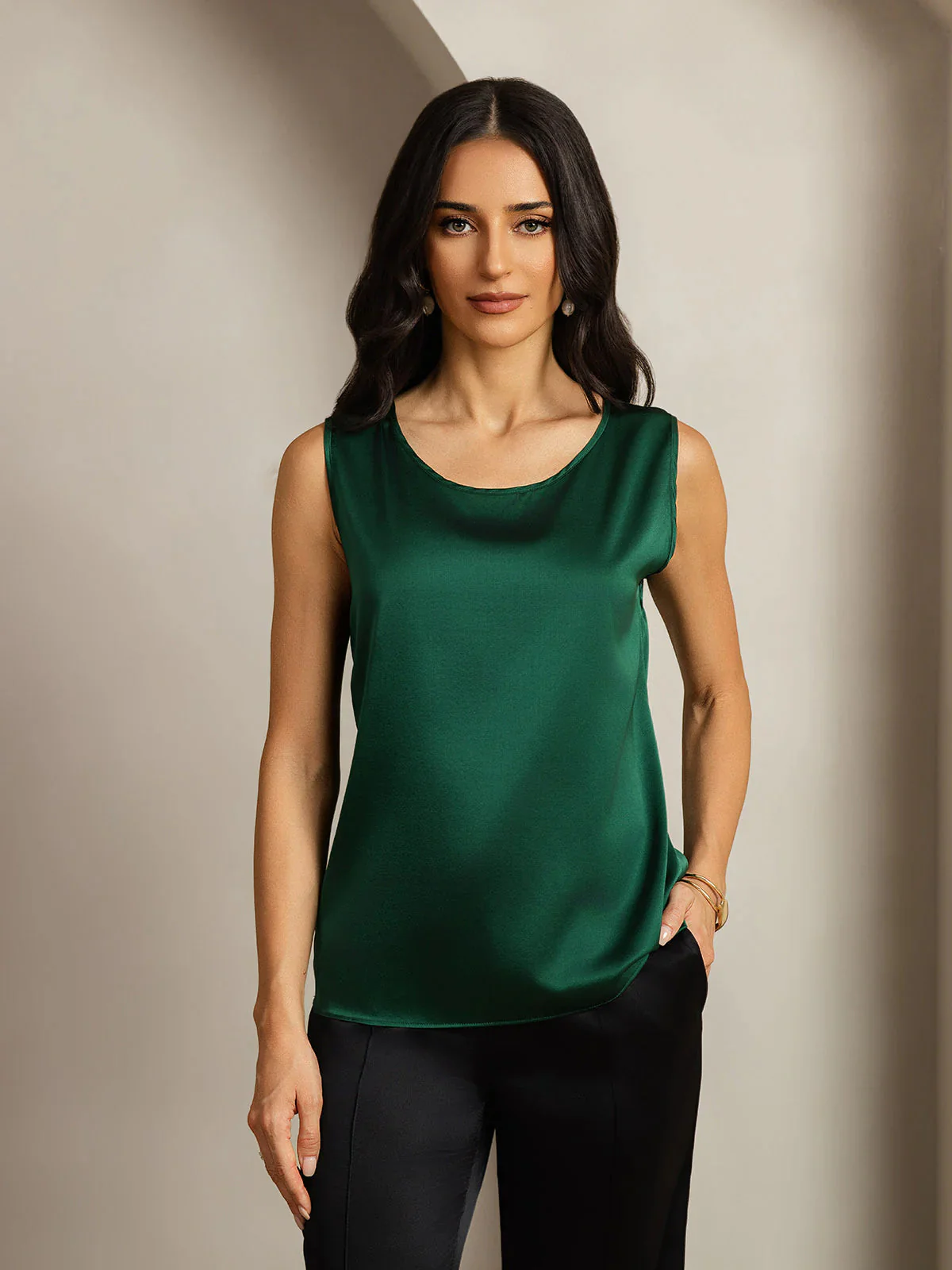 19Momme Silke Lounge Rund Hals Tanktop - Image 31