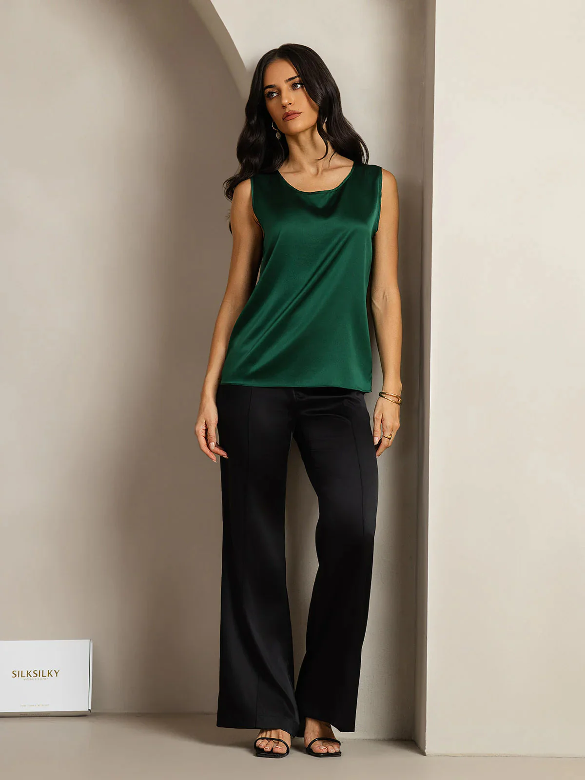 19Momme Silke Lounge Rund Hals Tanktop - Image 35