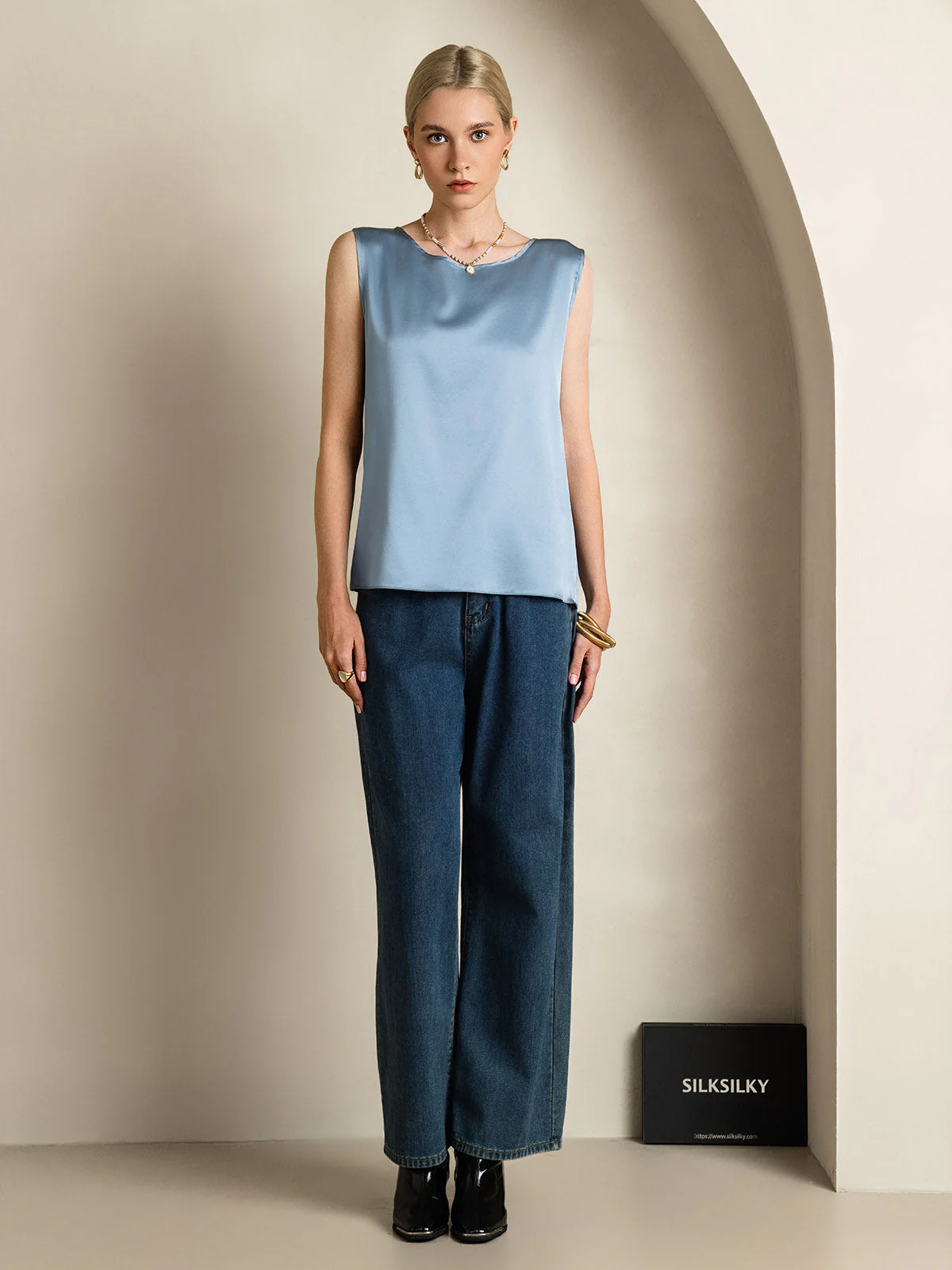 19Momme Silke Lounge Rund Hals Tanktop - Image 41