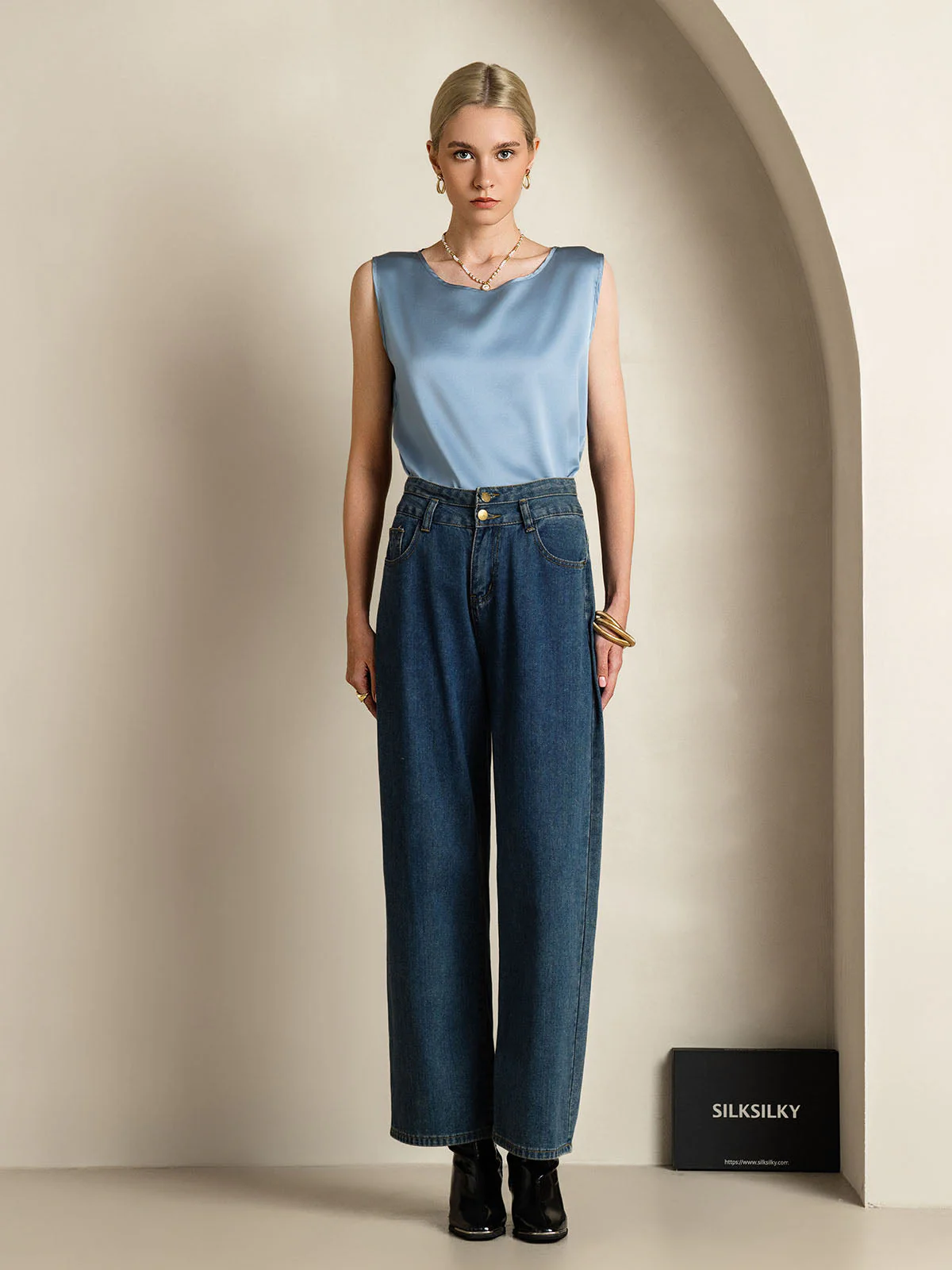 19Momme Silke Lounge Rund Hals Tanktop - Image 42