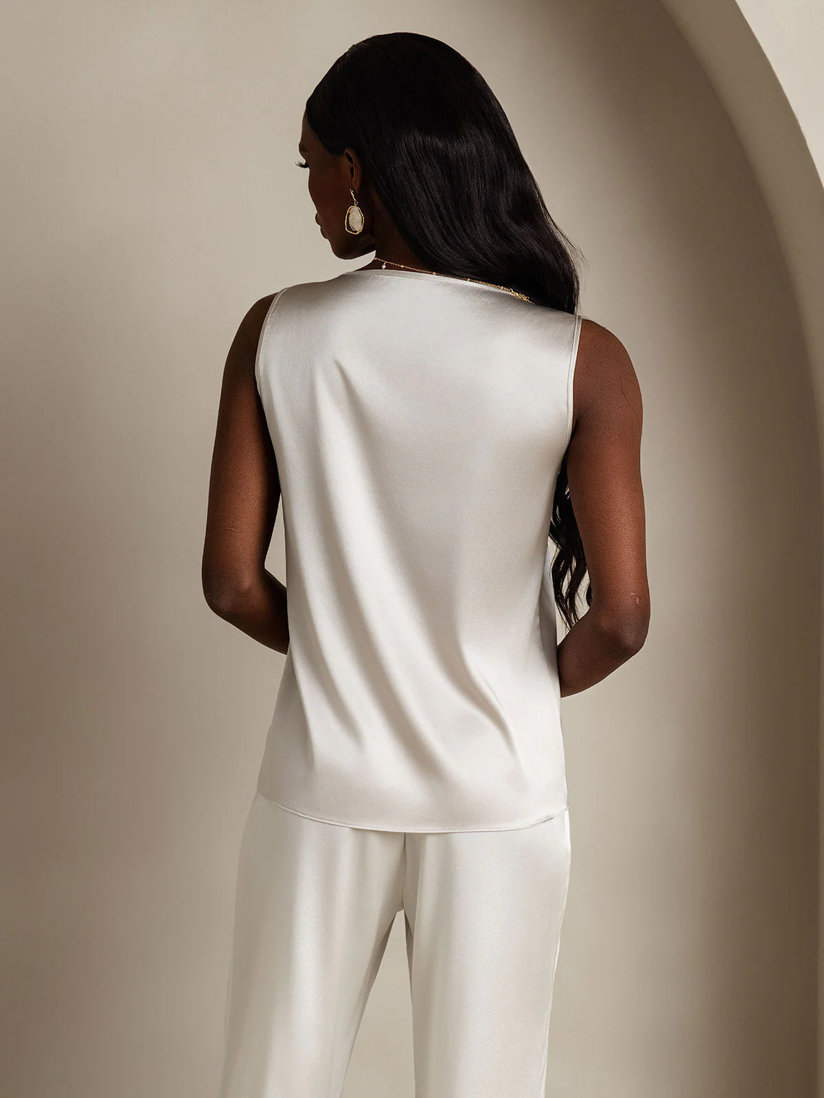 19Momme Silke Lounge Rund Hals Tanktop - Image 44