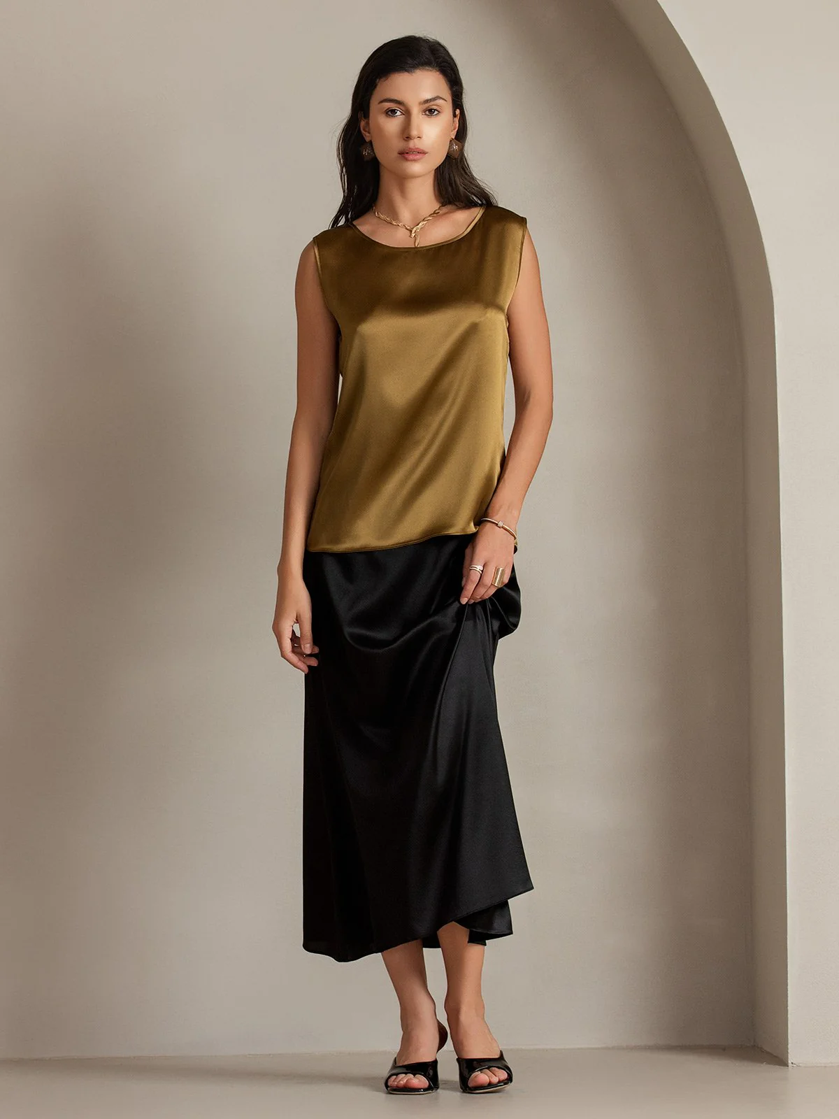 19Momme Silke Lounge Rund Hals Tanktop - Image 51