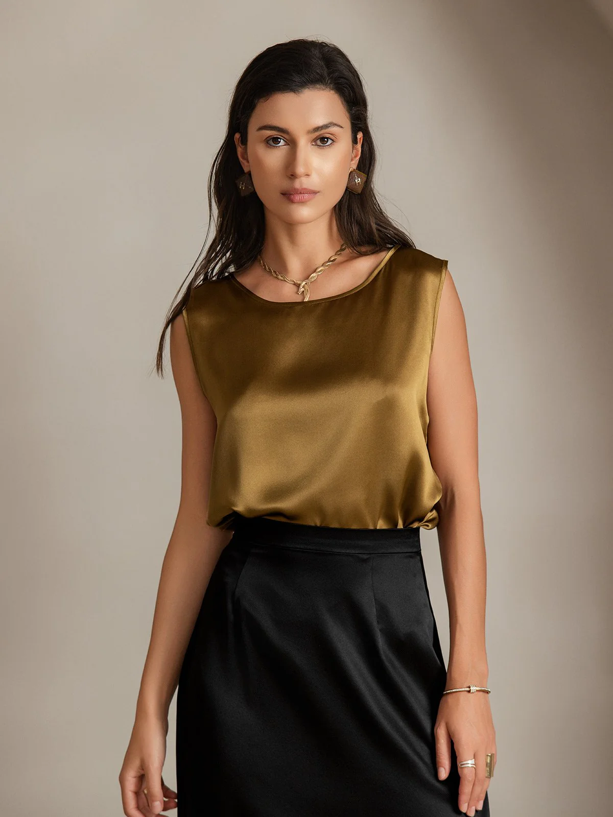 19Momme Silke Lounge Rund Hals Tanktop - Image 53