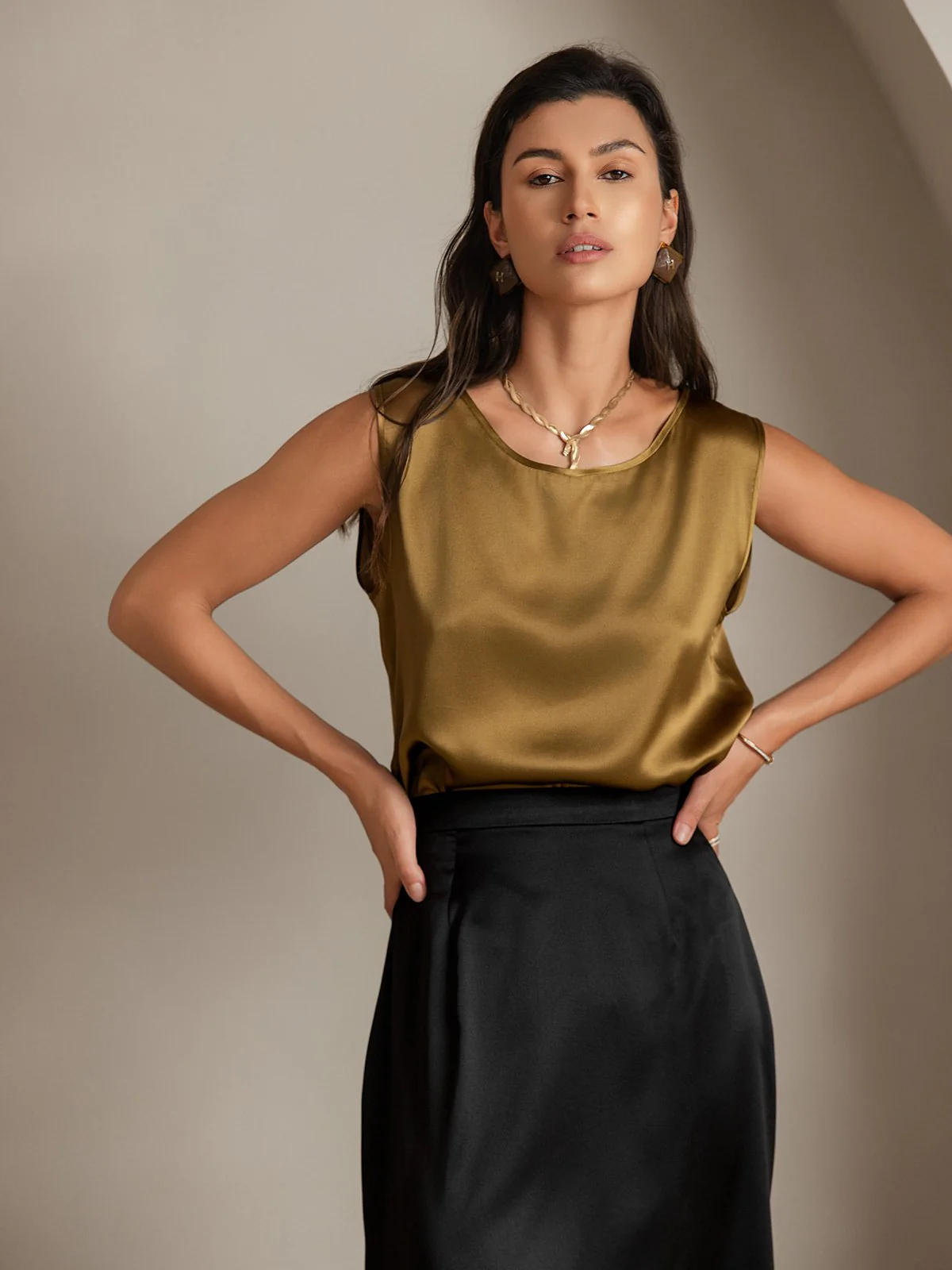 19Momme Silke Lounge Rund Hals Tanktop - Image 54