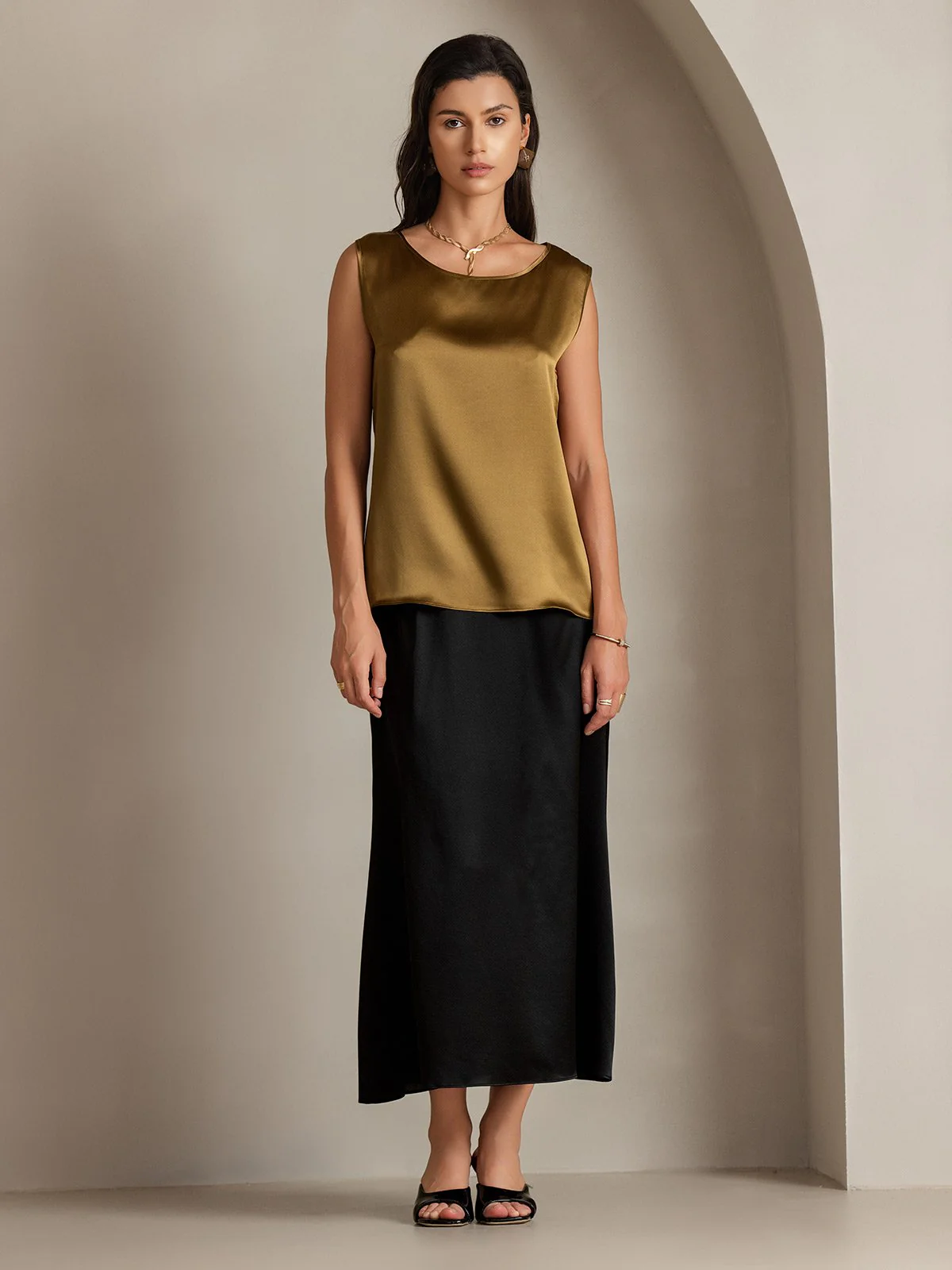 19Momme Silke Lounge Rund Hals Tanktop - Image 55