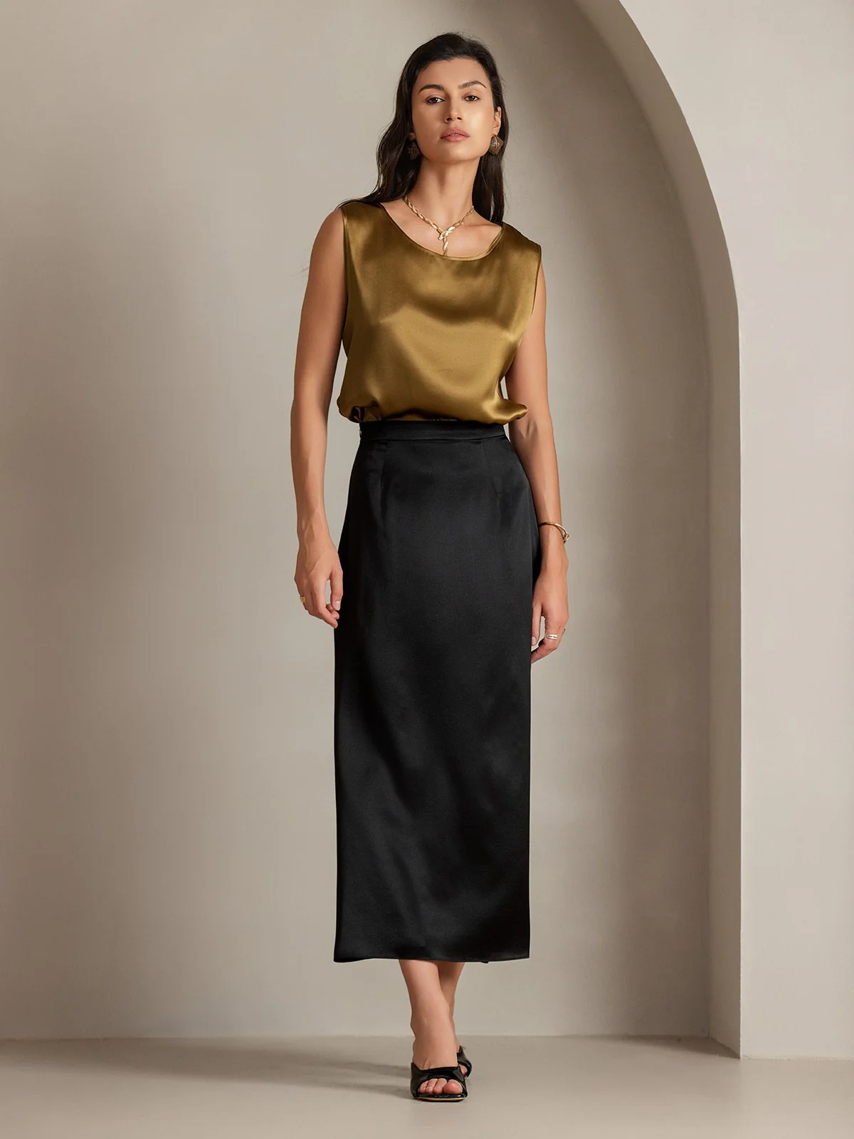 19Momme Silke Lounge Rund Hals Tanktop - Image 57