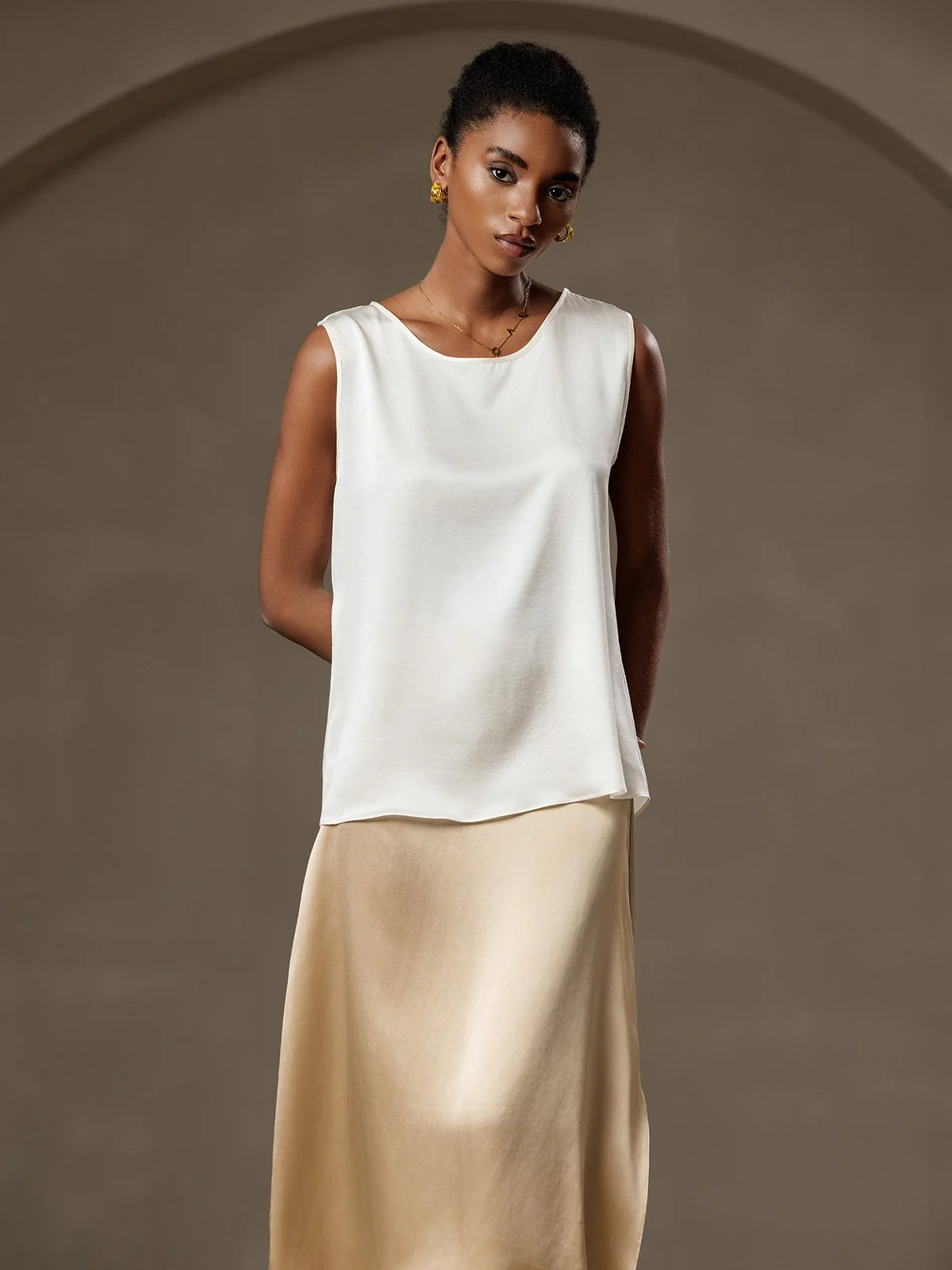 19Momme Silke Lounge Rund Hals Tanktop - Image 6