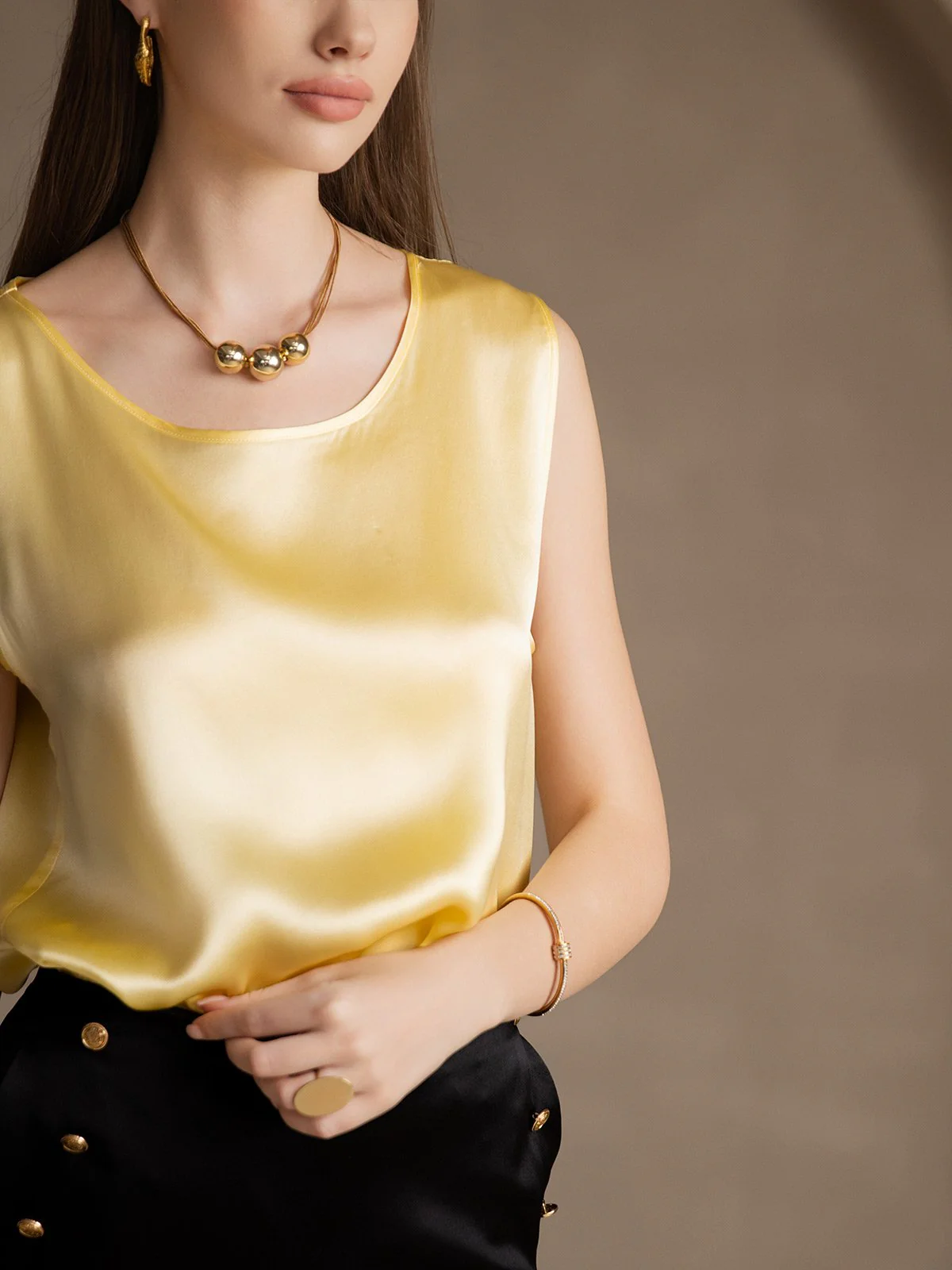 19Momme Silke Lounge Rund Hals Tanktop - Image 60