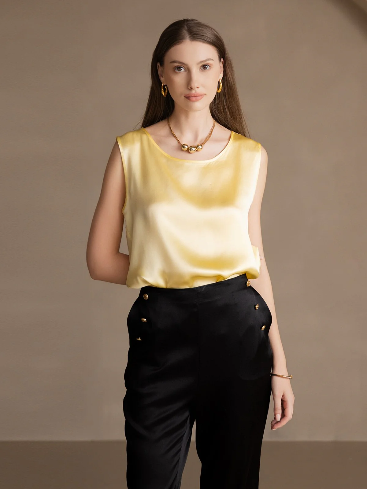 19Momme Silke Lounge Rund Hals Tanktop - Image 61