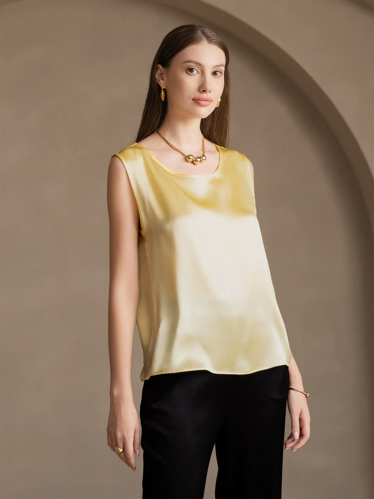 19Momme Silke Lounge Rund Hals Tanktop - Image 62