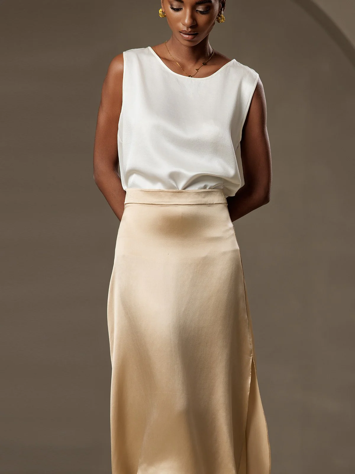 19Momme Silke Lounge Rund Hals Tanktop - Image 8
