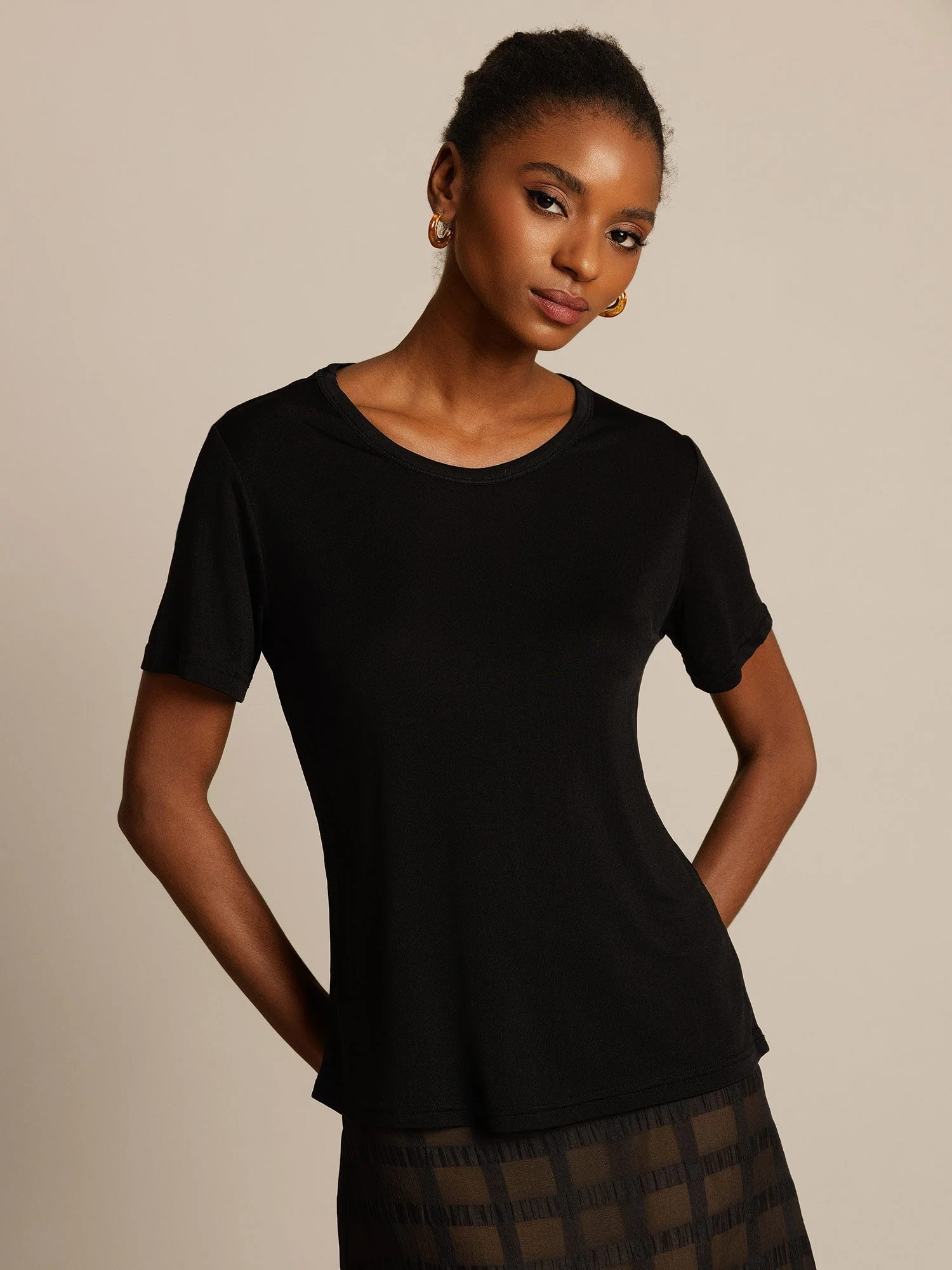 Ren Silke Kortærmet Dame T-shirt - Image 15