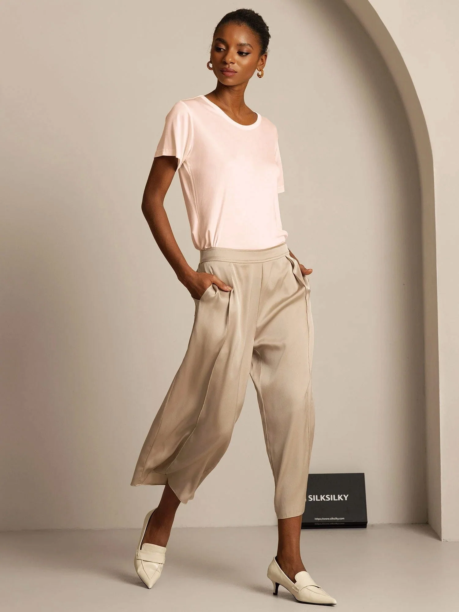 Ren Silke Kortærmet Dame T-shirt - Image 28