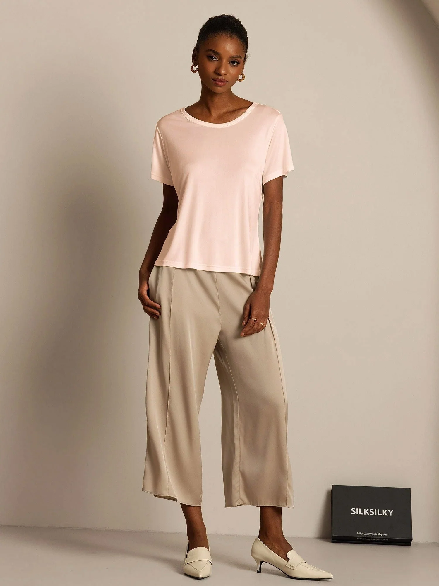 Ren Silke Kortærmet Dame T-shirt - Image 29