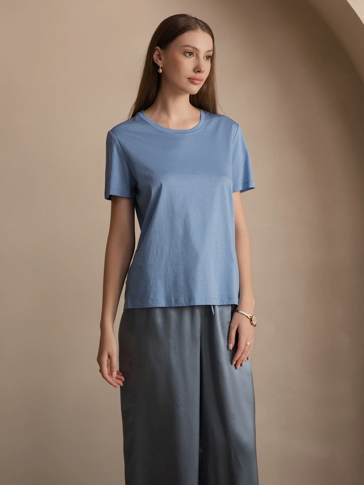 Ren Silke Kortærmet Dame T-shirt - Image 37