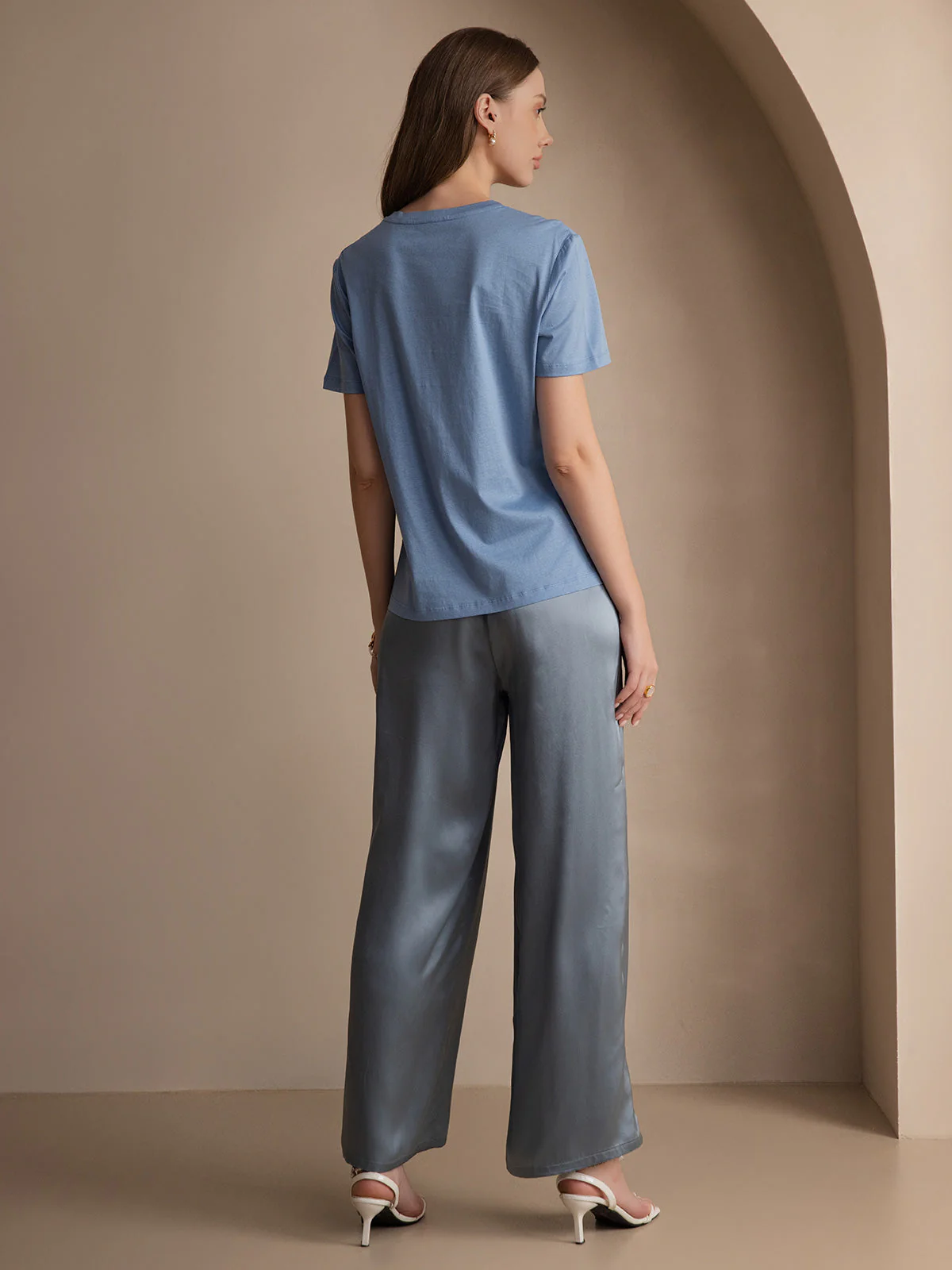 Ren Silke Kortærmet Dame T-shirt - Image 38