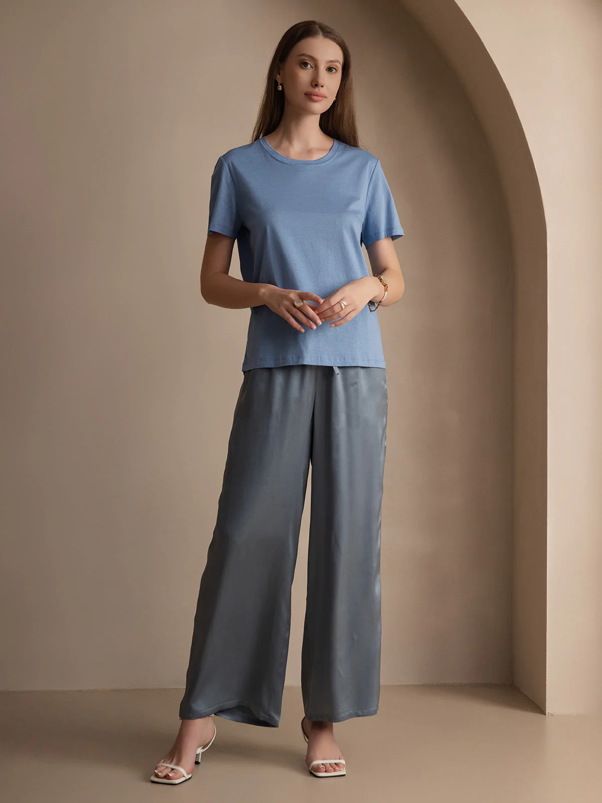 Ren Silke Kortærmet Dame T-shirt - Image 41