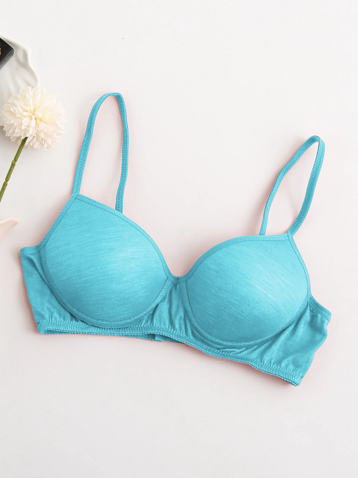 Sportslig Trådløs Silke Jersey Komfort Bralette - Image 32