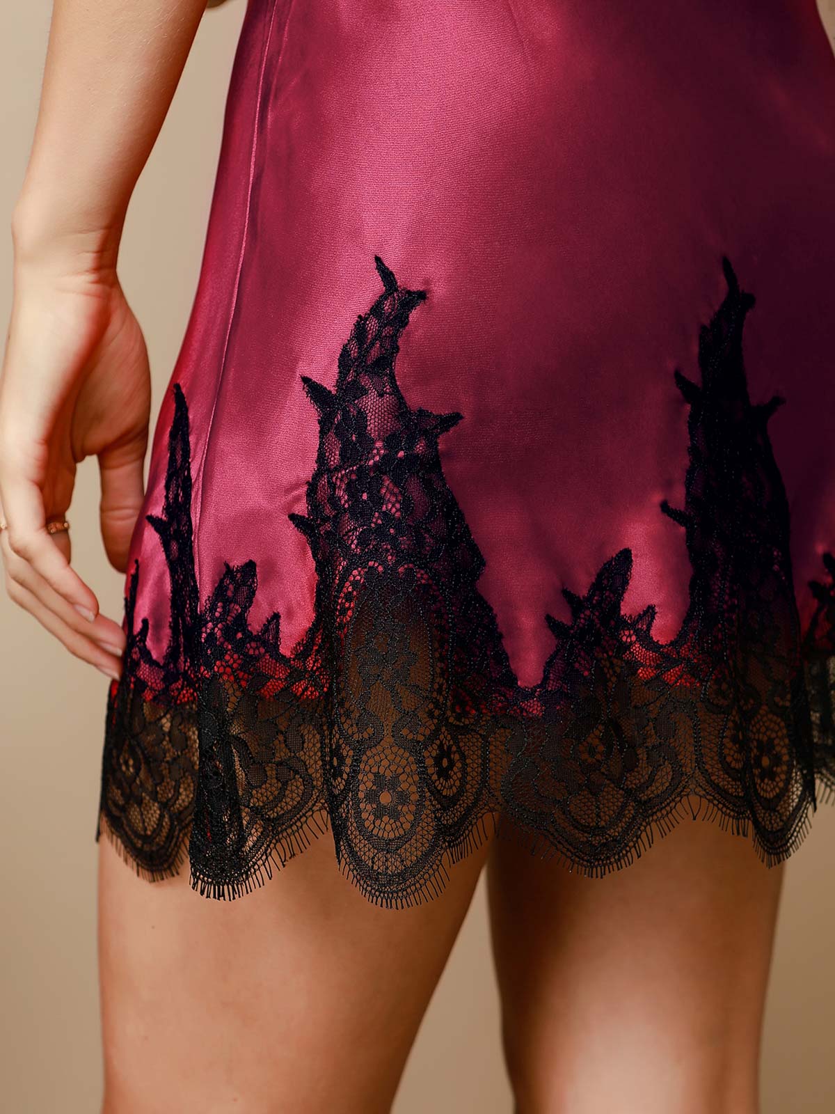 Slip Natkjole I100% Silke Blonder - Image 12
