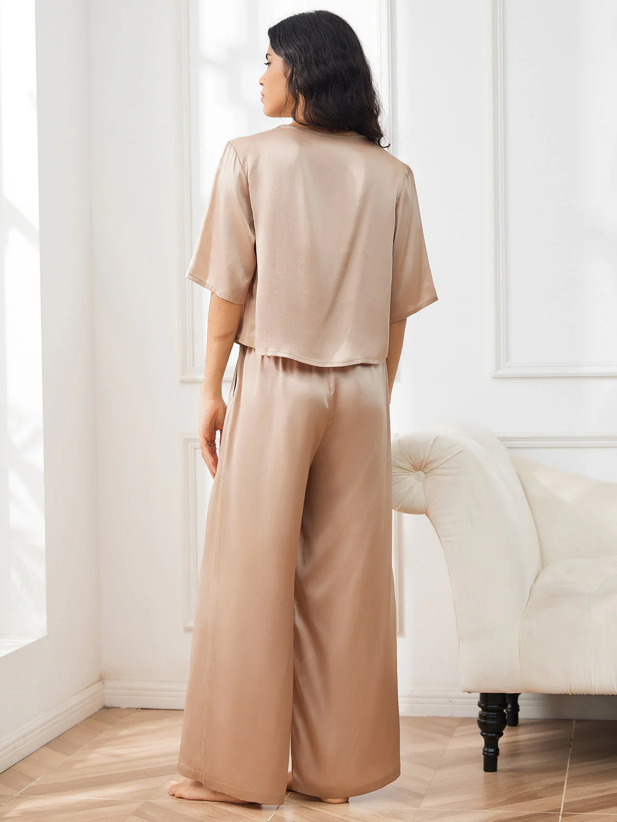 Pyjamassæt I 100% Silke Til Kvinder - Image 5