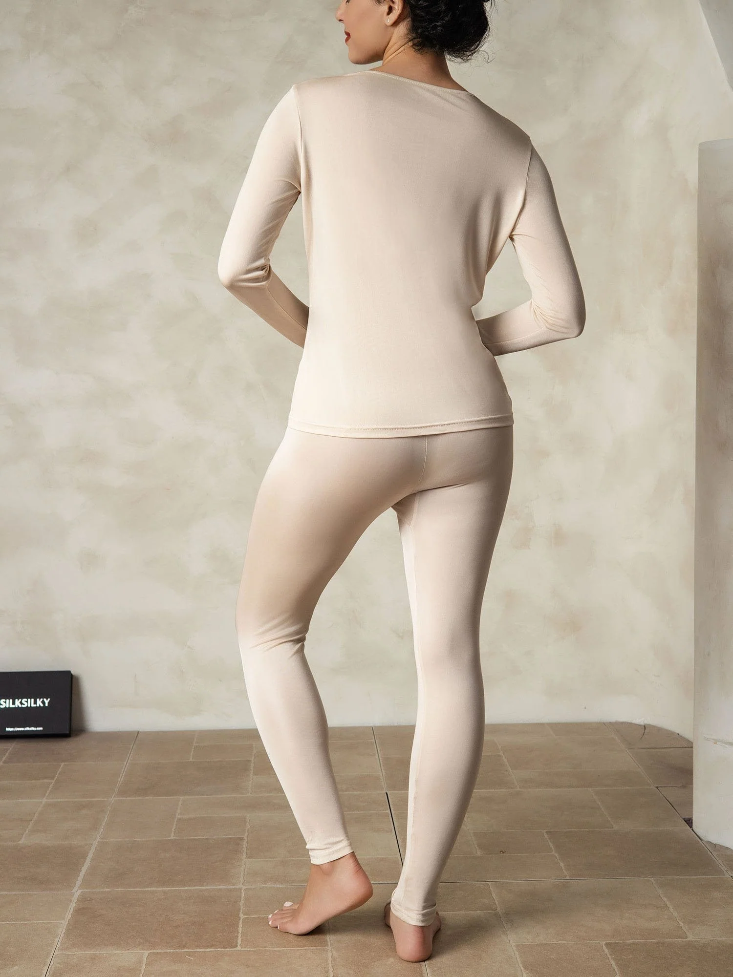 Dame Silkejersey Langærmet Undertøj - Image 36