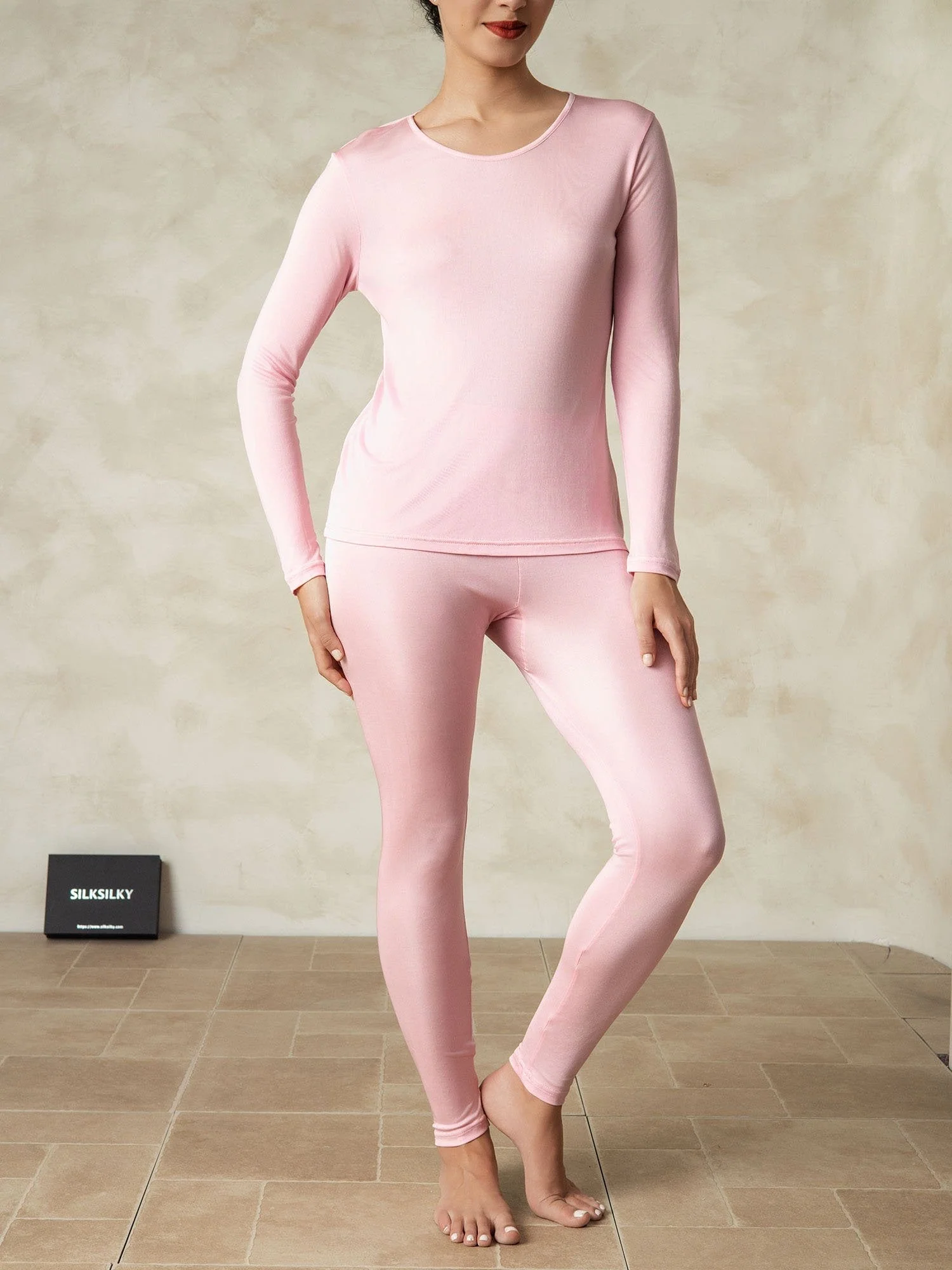 Dame Silkejersey Langærmet Undertøj - Image 41