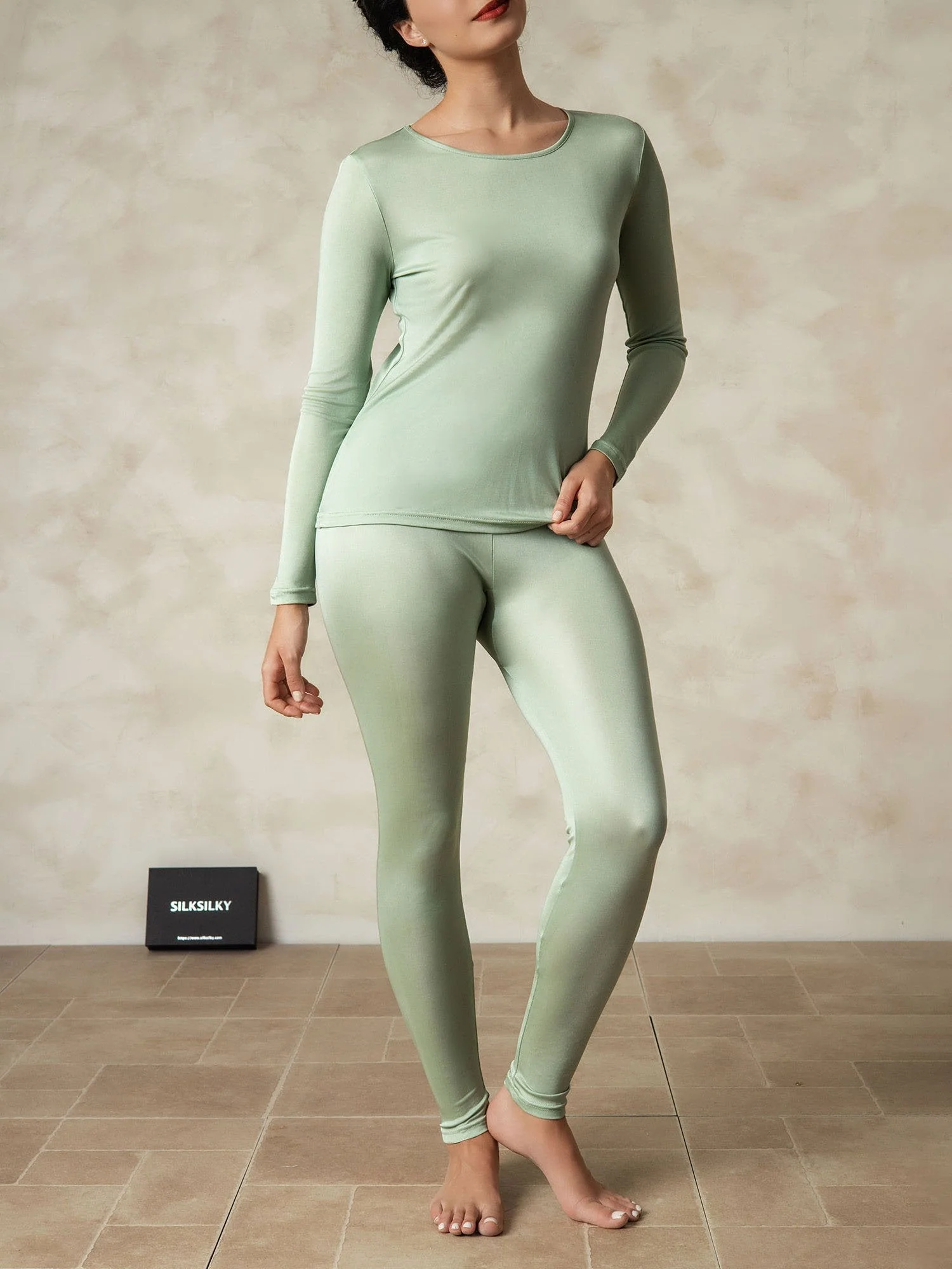 Dame Silkejersey Langærmet Undertøj - Image 6
