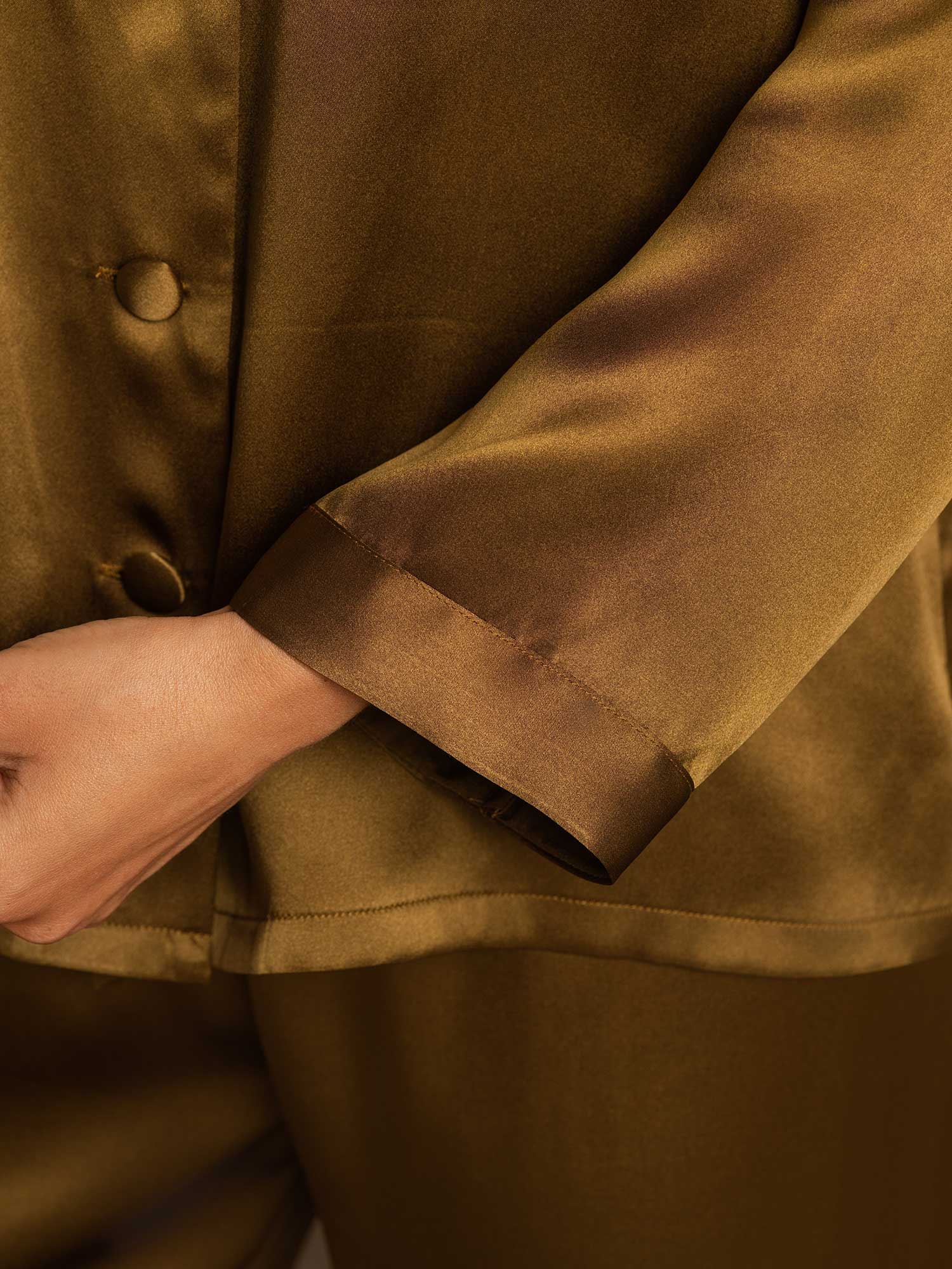 Kvinders Pyjamasæt I 100% Morbærsilke - Langærmet - Image 77