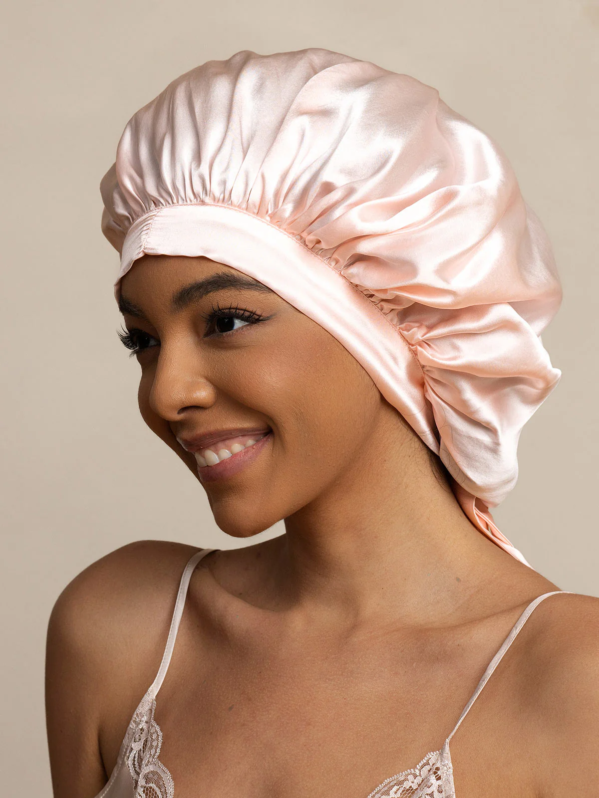Morbærsilkebonnet til Kvinder i 100% Morbærsilke med Lange Bånd - Image 19