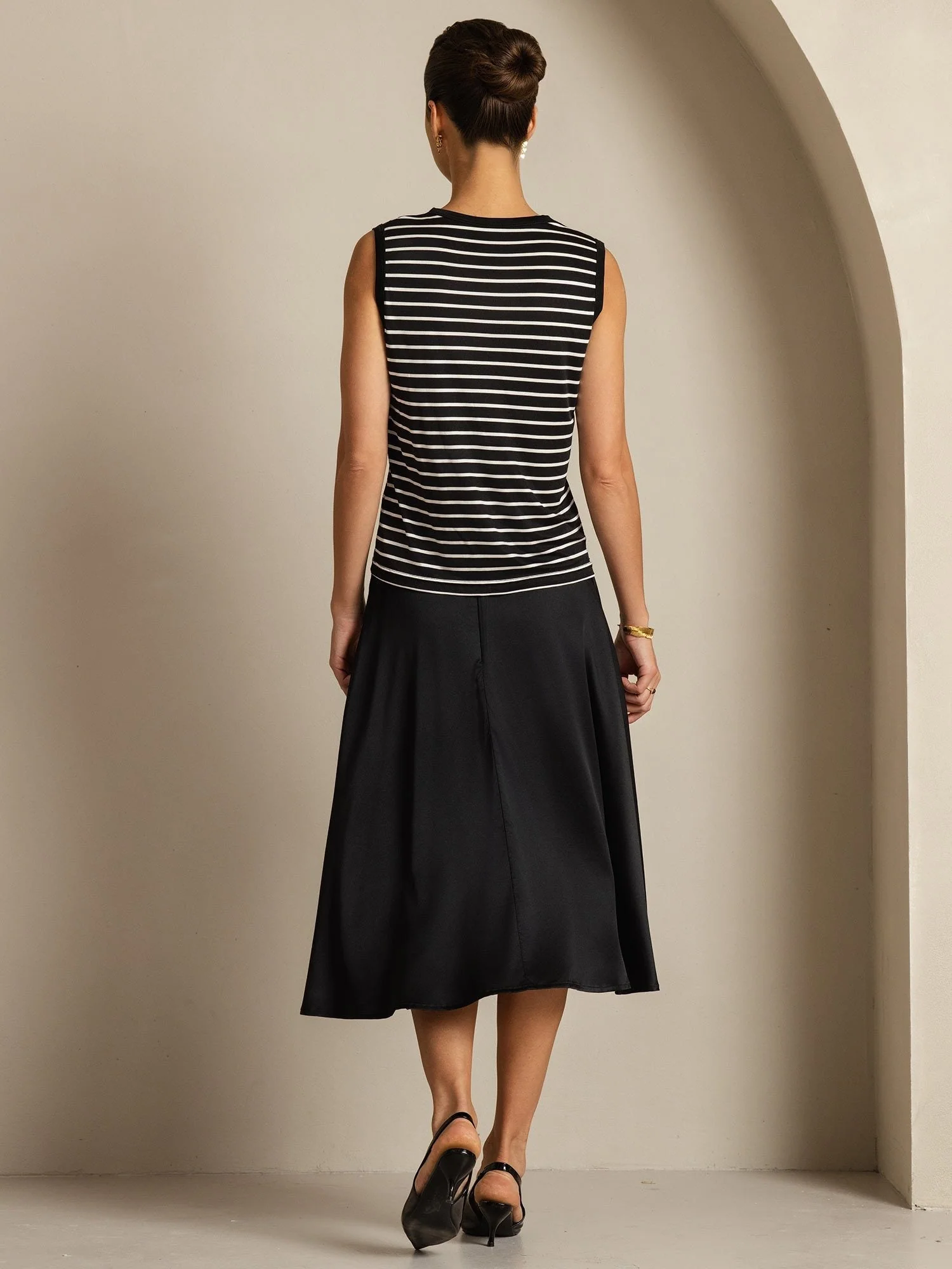 Dame Ren Silke Rund Hals Sportstribet Tanktop - Image 10