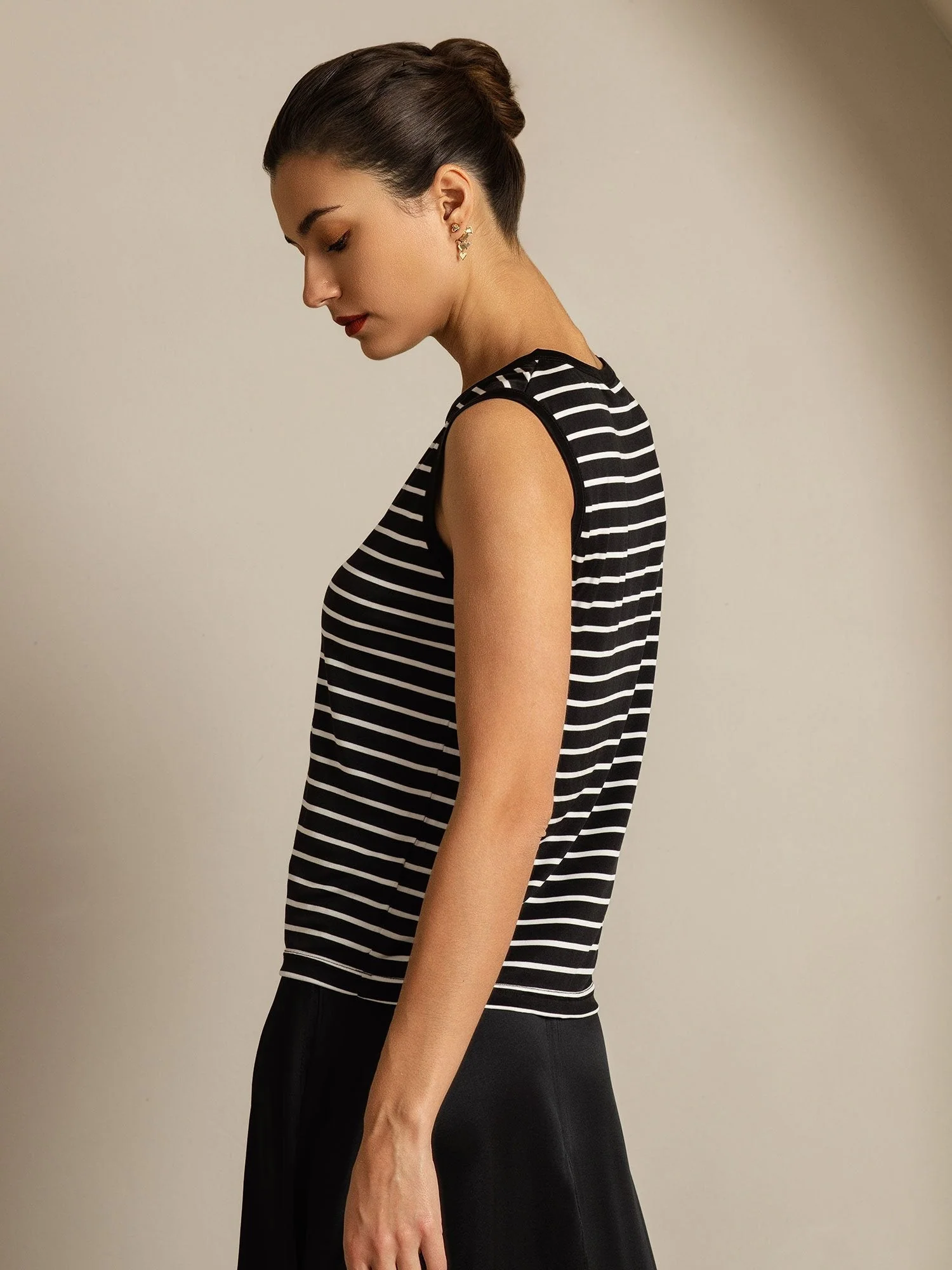Dame Ren Silke Rund Hals Sportstribet Tanktop - Image 11