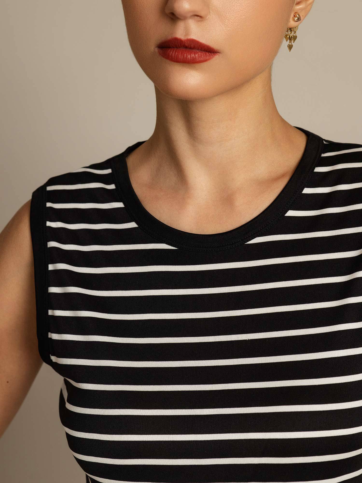 Dame Ren Silke Rund Hals Sportstribet Tanktop - Image 12